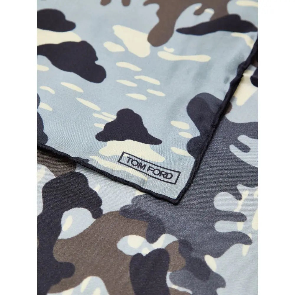 Tom Ford Gray Silk Pocket Square Tom Ford