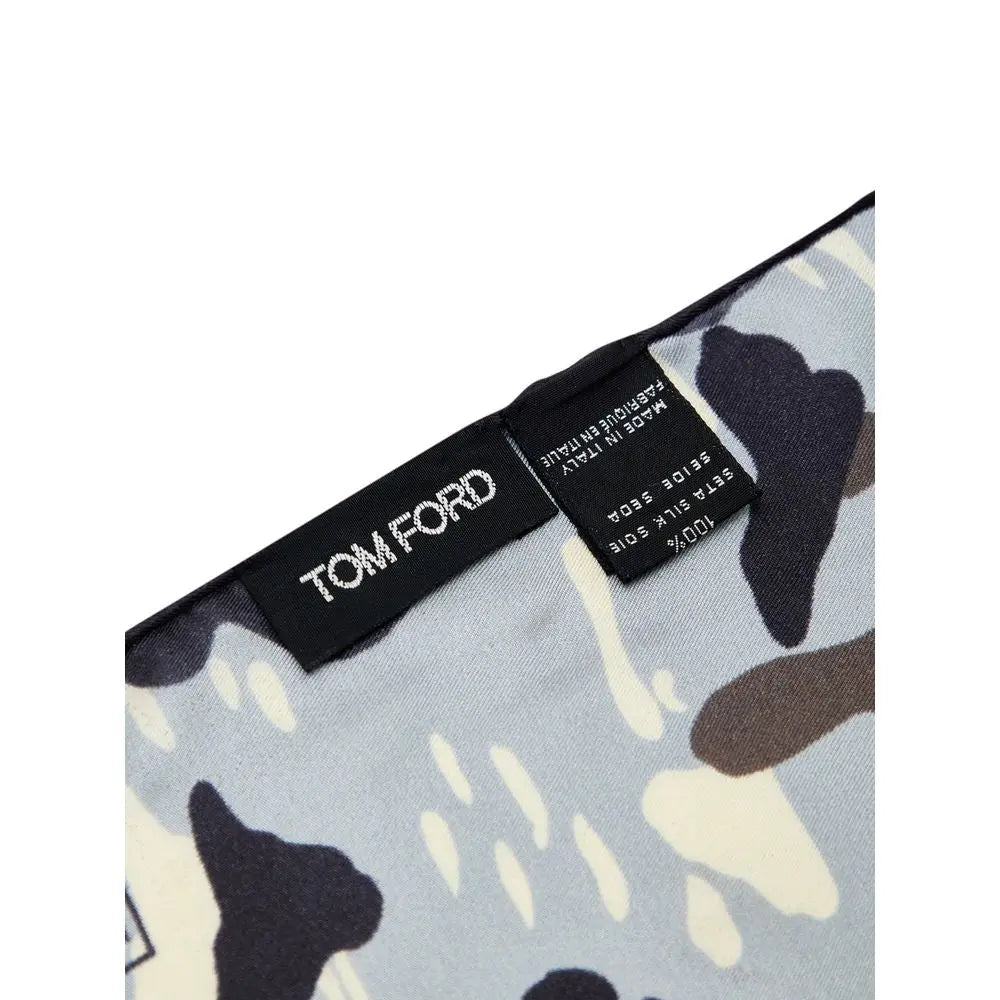 Tom Ford Gray Silk Pocket Square Tom Ford
