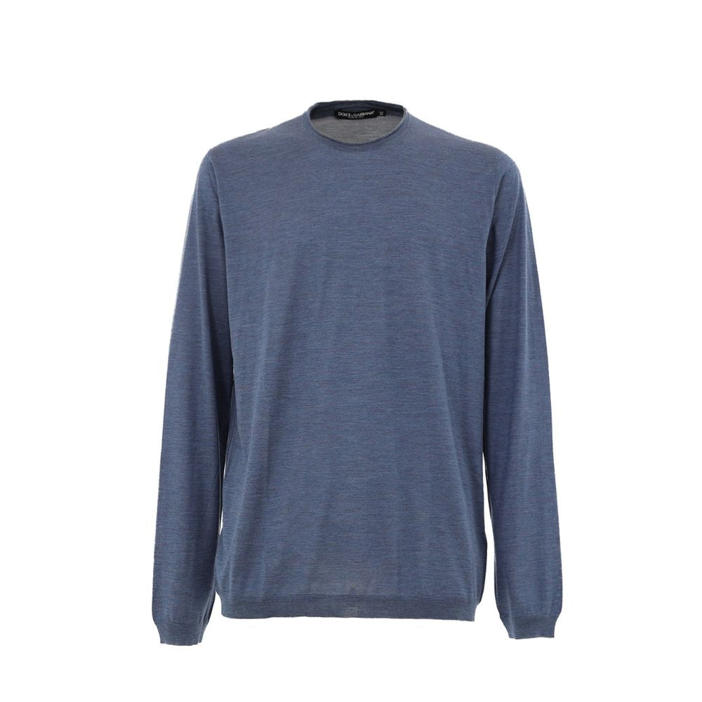 Dolce & Gabbana Blue Silk Sweatshirt Dolce & Gabbana