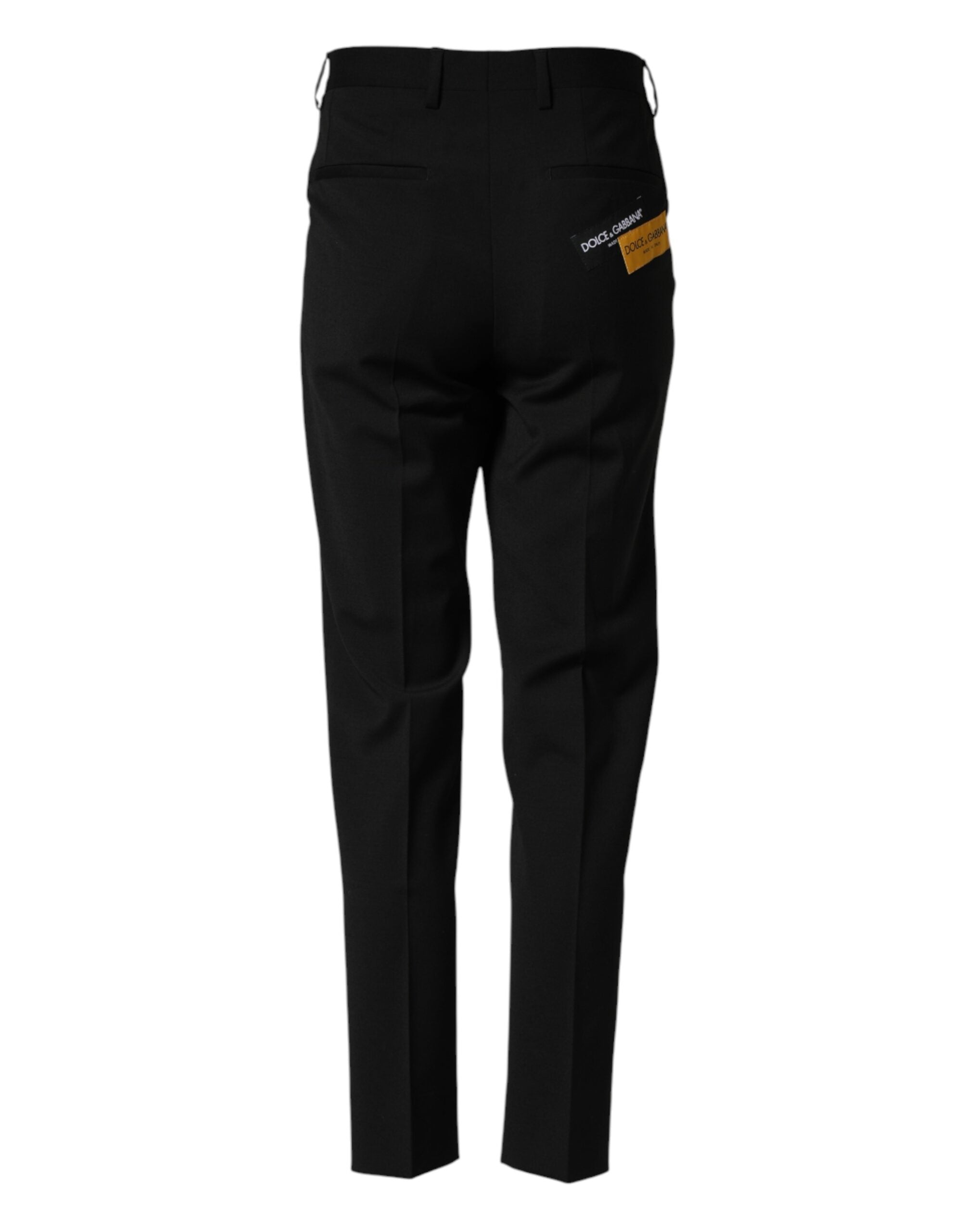 Dolce & Gabbana Black Wool Formal Dress Men Trouser Pants Dolce & Gabbana