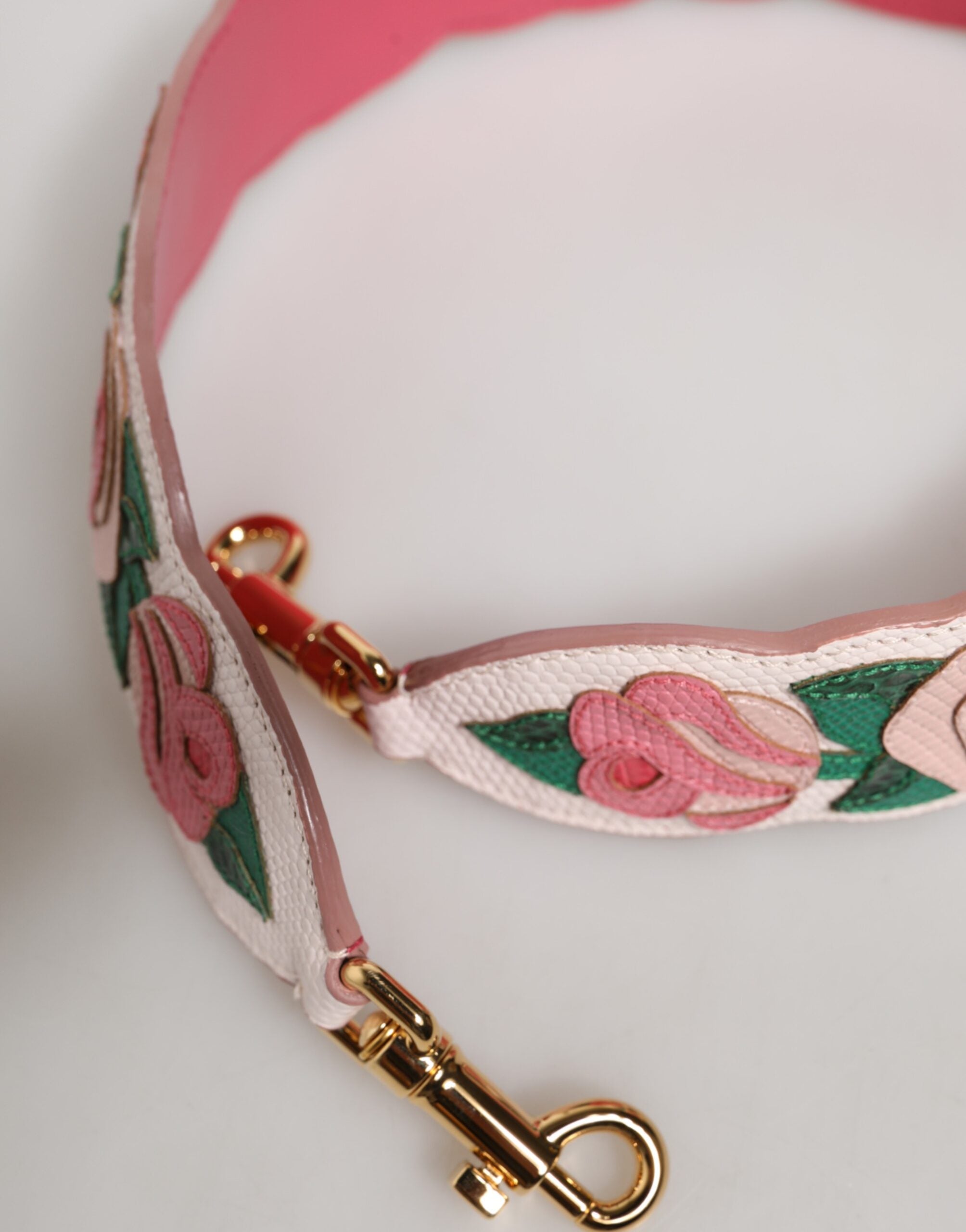 Dolce & Gabbana Strap White Floral Calf Leather Bag Accessory Shoulder Dolce & Gabbana