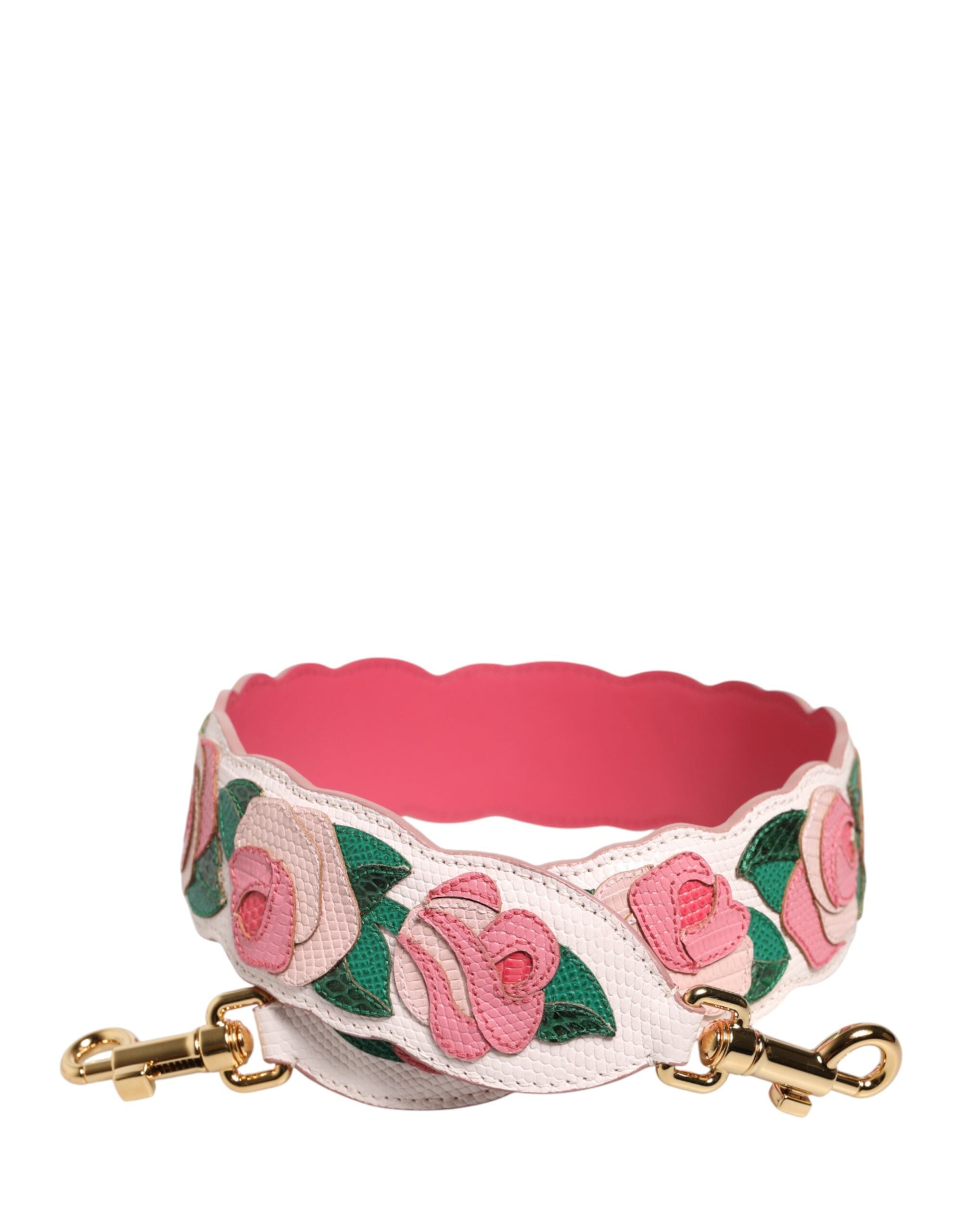 Dolce & Gabbana Strap White Floral Calf Leather Bag Accessory Shoulder Dolce & Gabbana