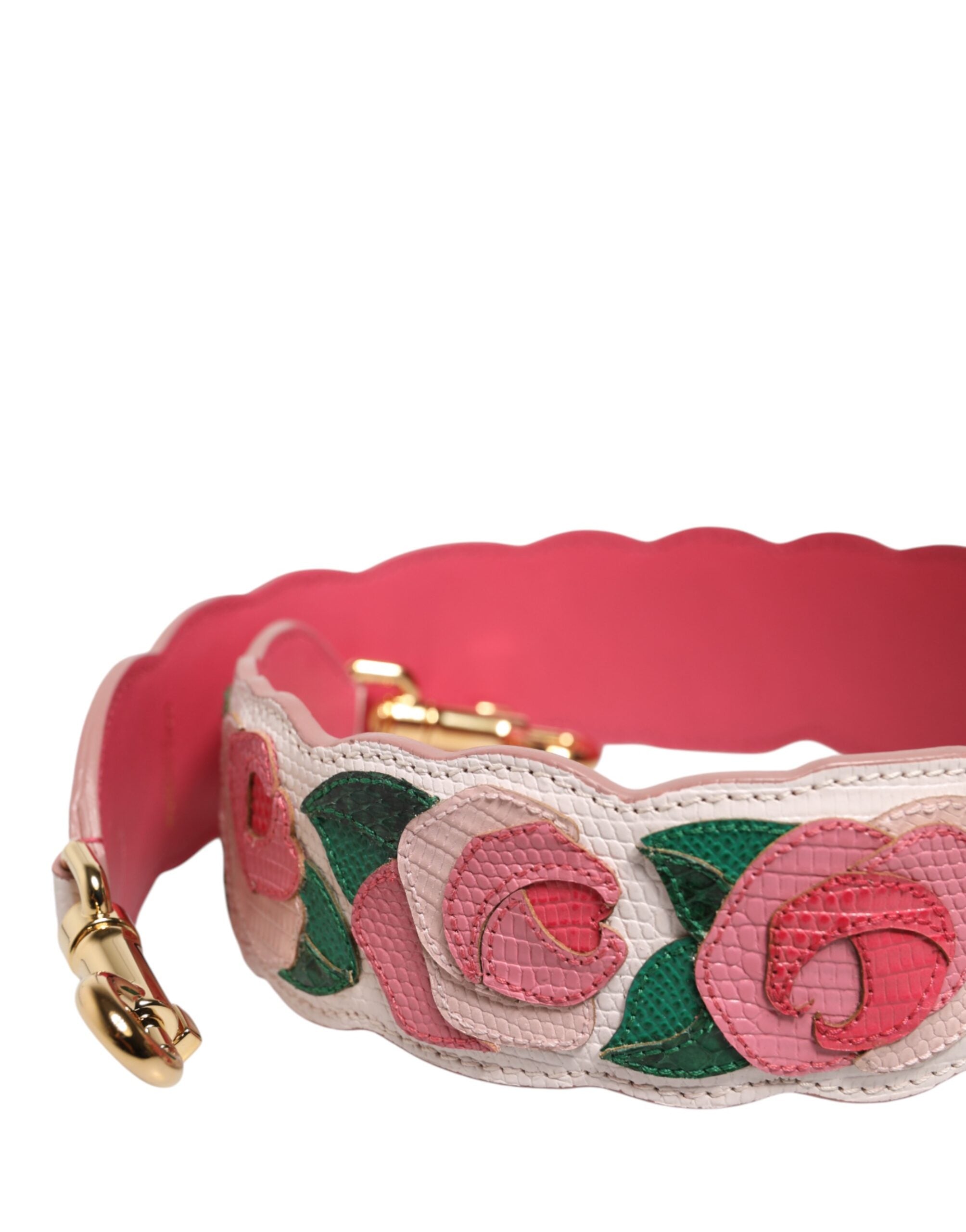 Dolce & Gabbana Strap White Floral Calf Leather Bag Accessory Shoulder Dolce & Gabbana