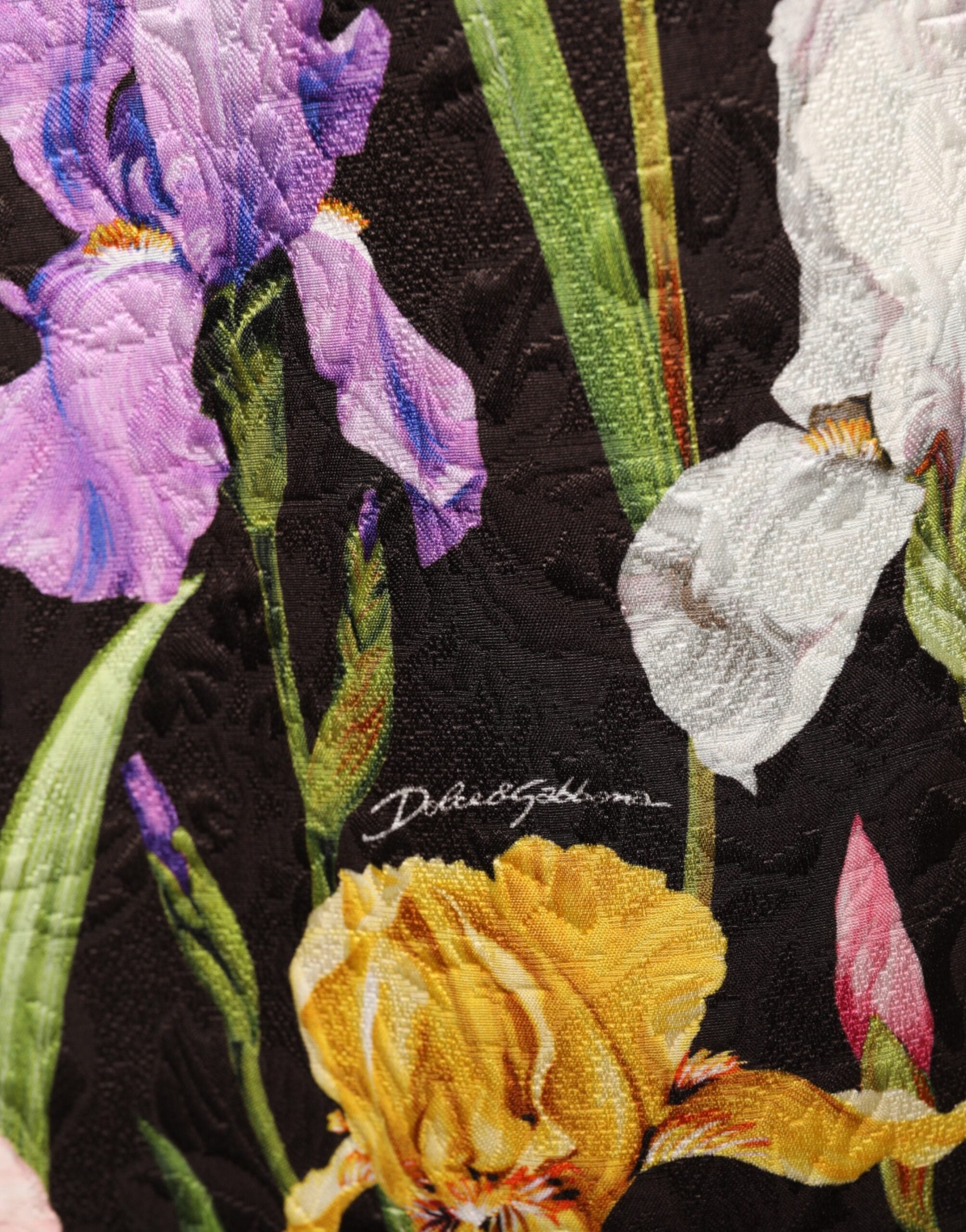 Dolce & Gabbana Black Floral Brocade A-line Mini Dress Dolce & Gabbana