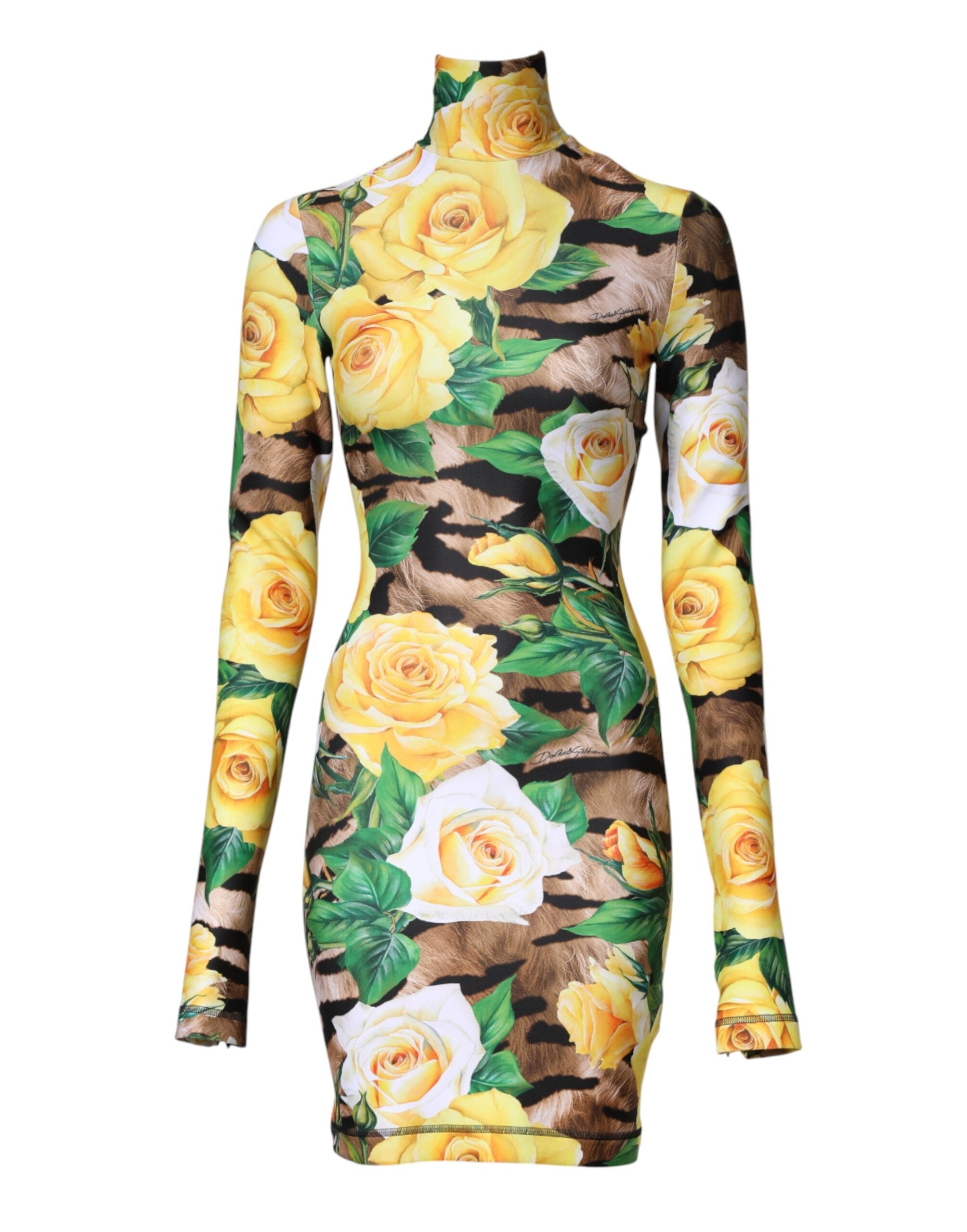 Dolce & Gabbana Multicolor Floral Print Sheath Mini Dress Dolce & Gabbana