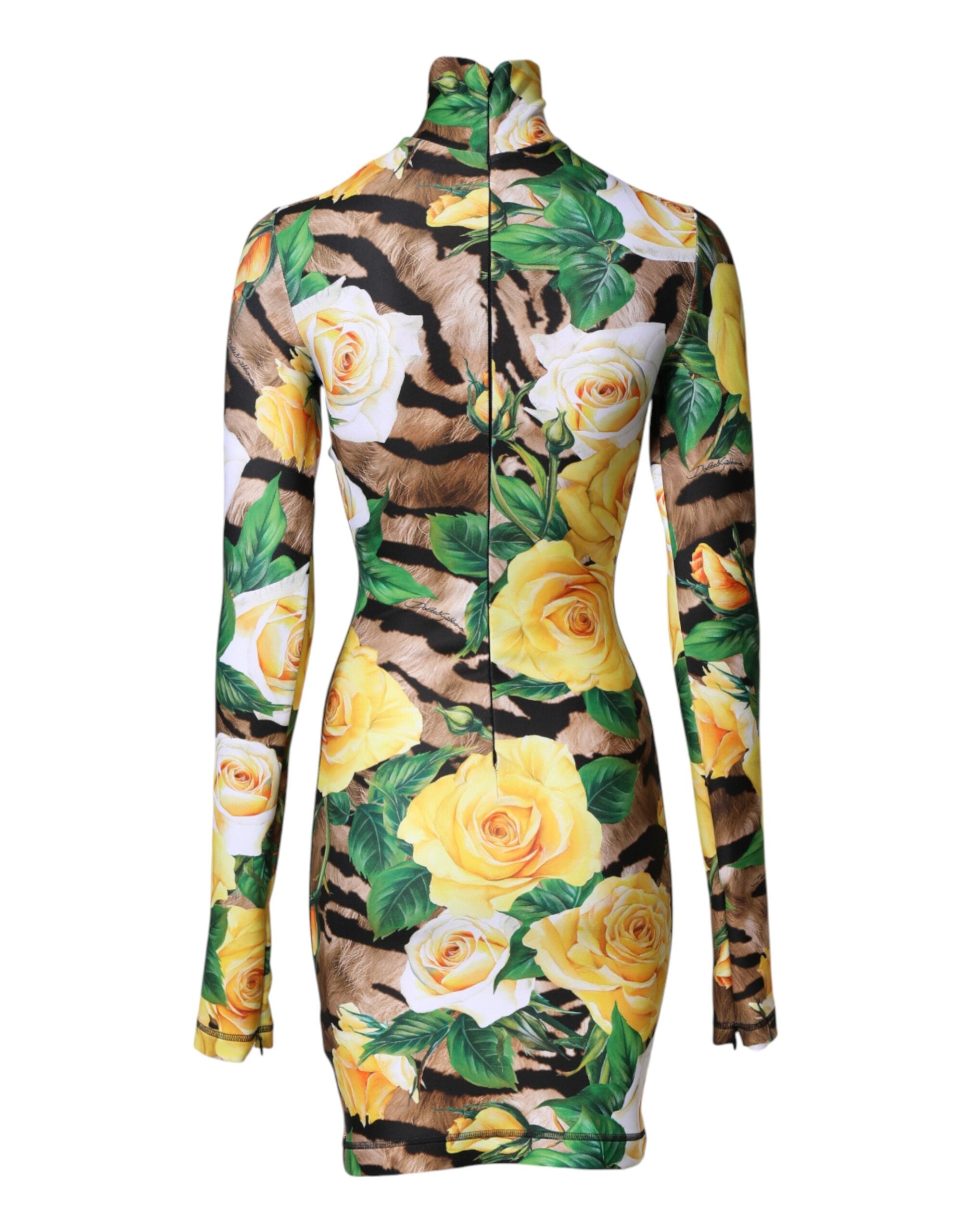 Dolce & Gabbana Multicolor Floral Print Sheath Mini Dress Dolce & Gabbana