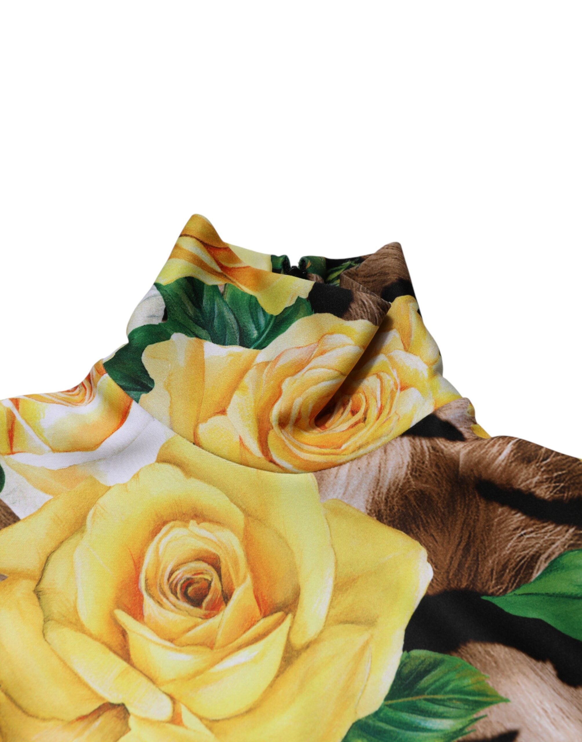 Dolce & Gabbana Multicolor Floral Print Sheath Mini Dress Dolce & Gabbana