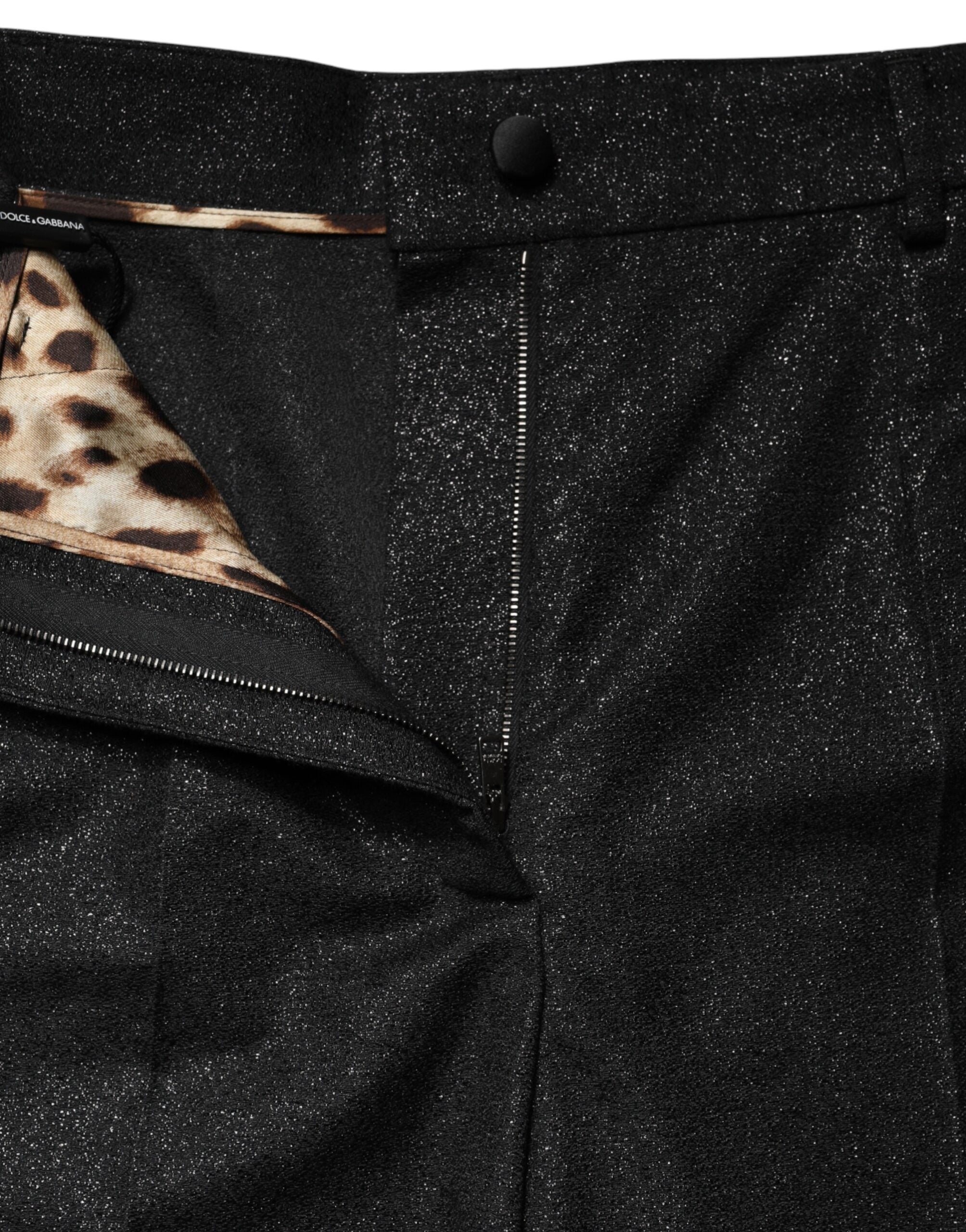 Dolce & Gabbana Black Polyester Casual High Waist Mini Shorts Dolce & Gabbana