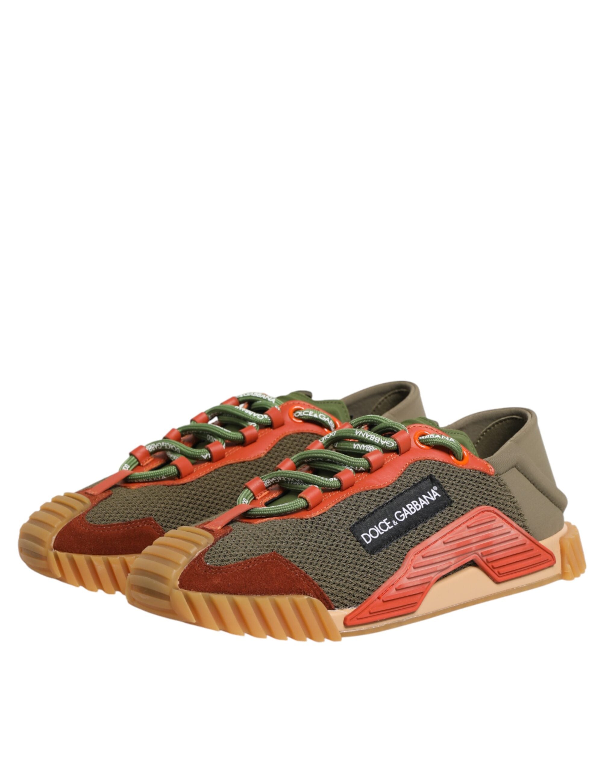 Dolce & Gabbana Multicolor Lace Up Low Top NS1 Sneakers Shoes Dolce & Gabbana