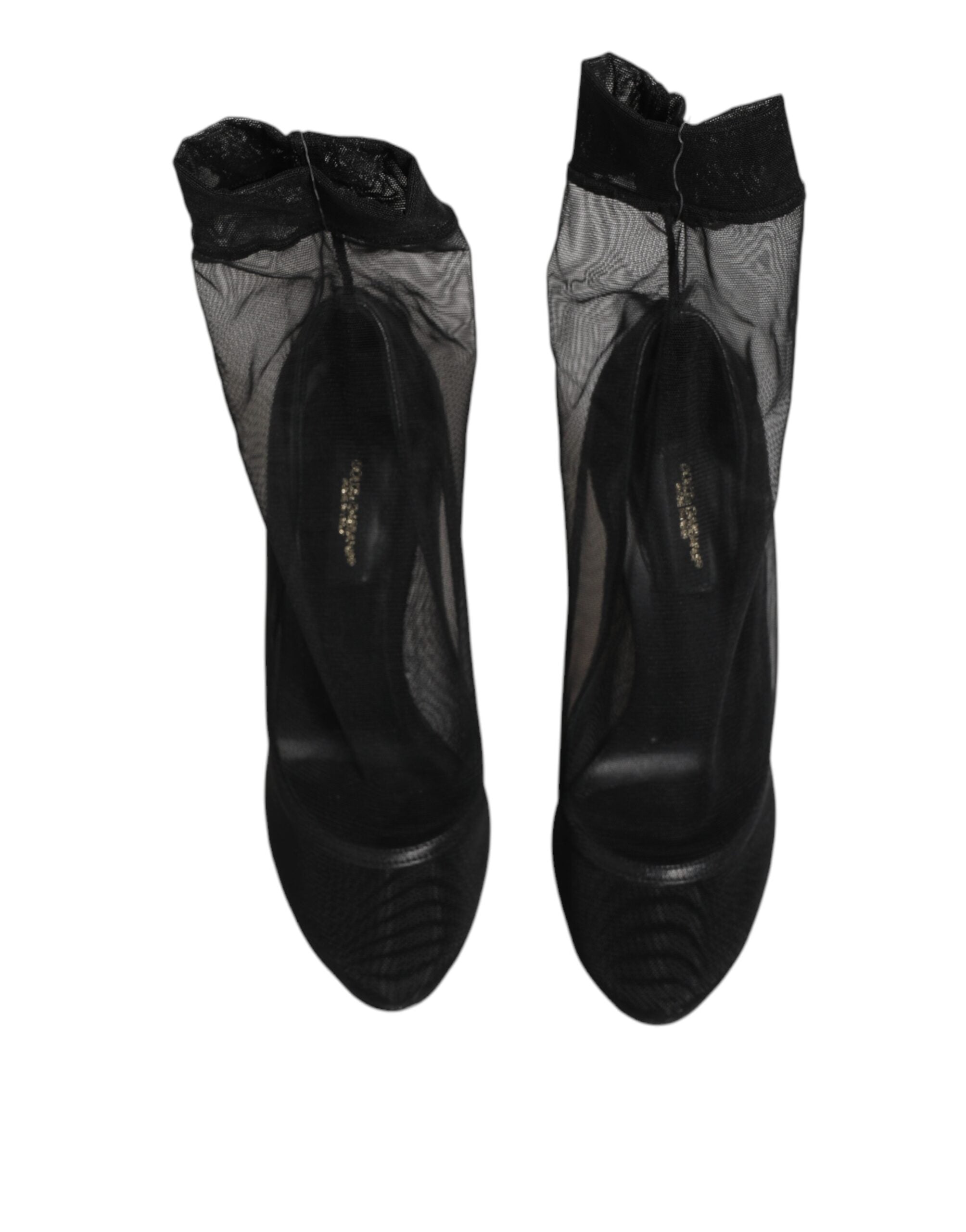 Dolce & Gabbana Black Nylon Stretch Mesh Sock Boots  Shoes Dolce & Gabbana