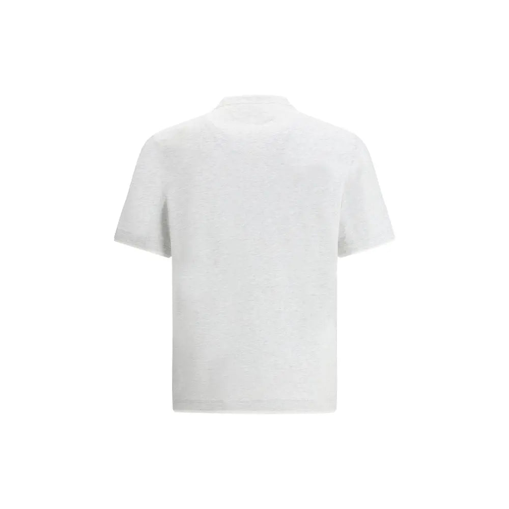 Brunello Cucinelli Gray Cotton T-Shirt Brunello Cucinelli