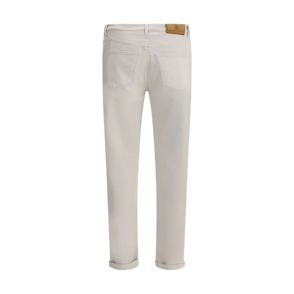 Brunello Cucinelli Beige Cotton Jeans Denim Brunello Cucinelli