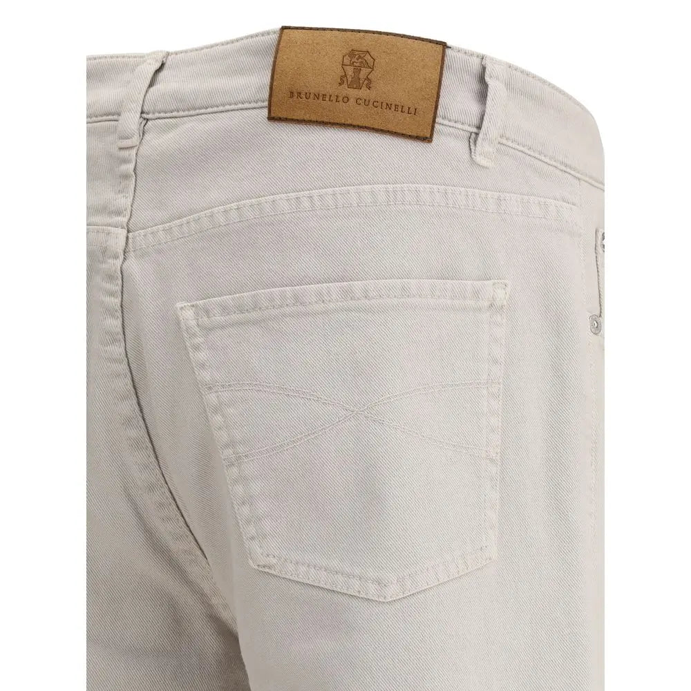 Brunello Cucinelli Beige Cotton Jeans Denim Brunello Cucinelli