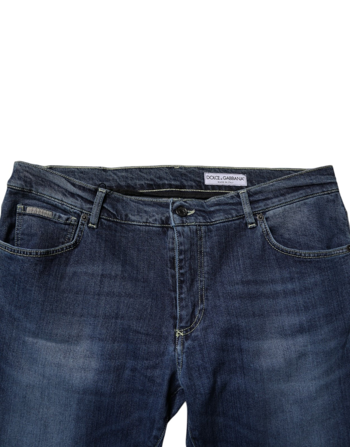 Dolce & Gabbana Blue Washed Cotton Stretch SkinnyDenim Jeans