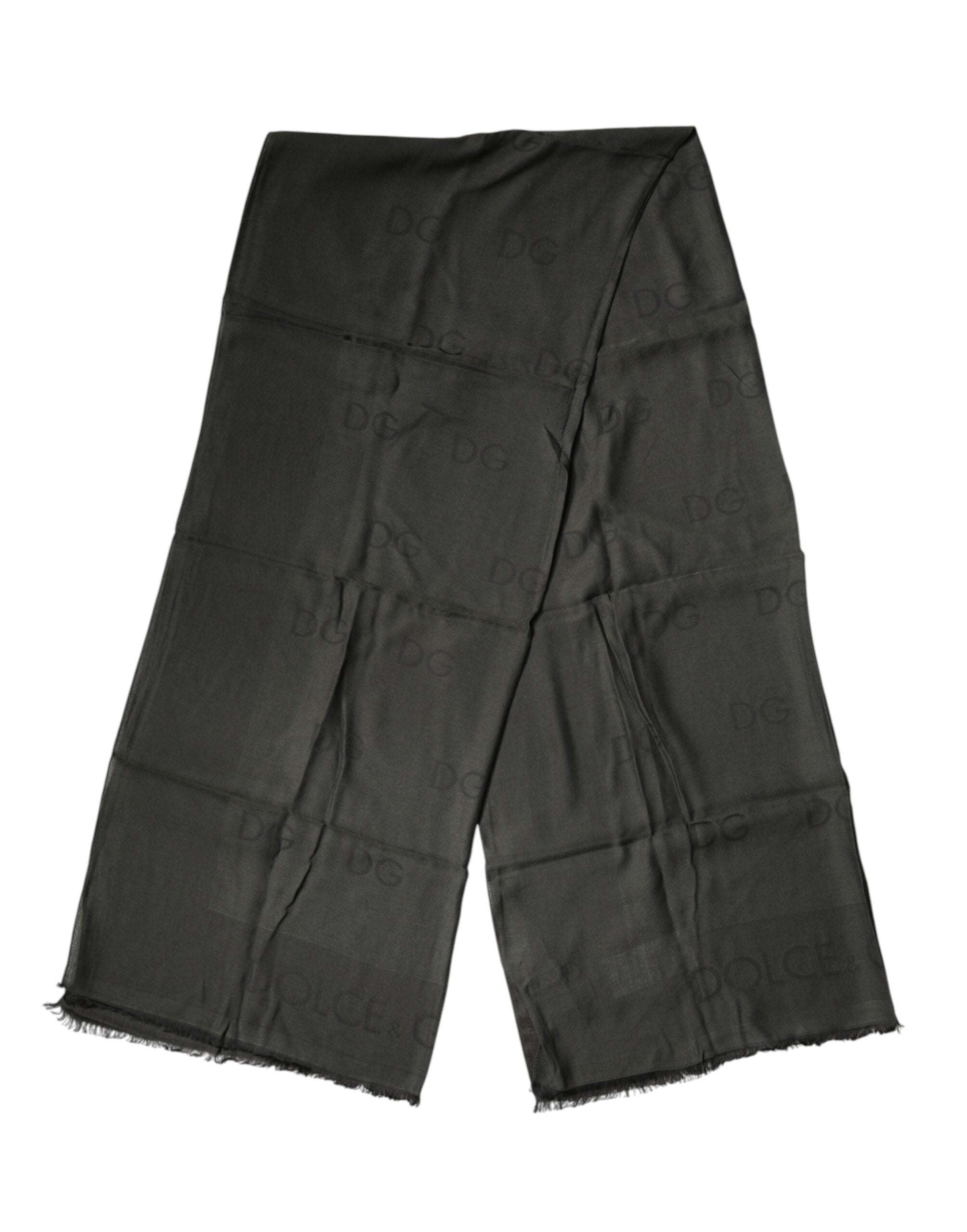 Dolce & Gabbana Black Modal Neck Wrap Men Shawl Men Scarf Dolce & Gabbana