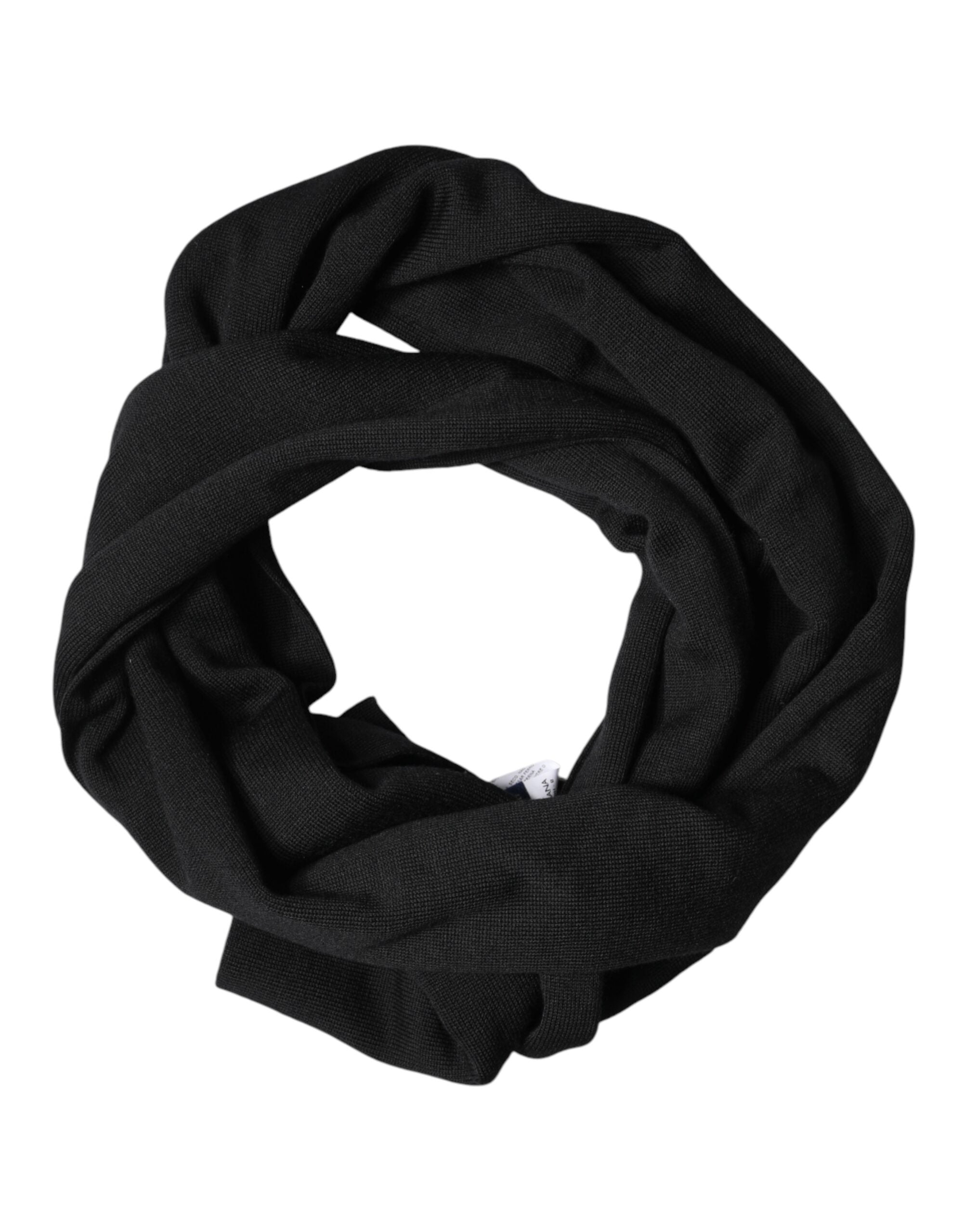 Dolce & Gabbana Blue Wool DG Loves London Neck Wrap Scarf Dolce & Gabbana