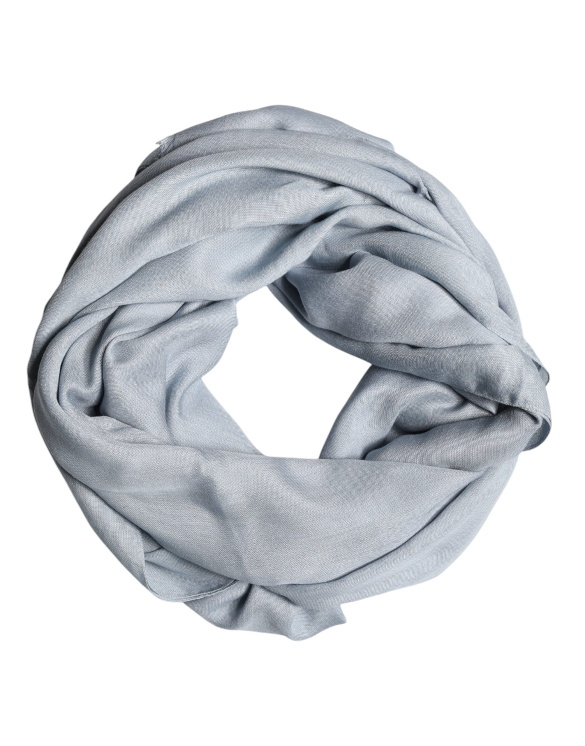 Dolce & Gabbana Light Blue Cashmere Knitted Shawl Dolce & Gabbana