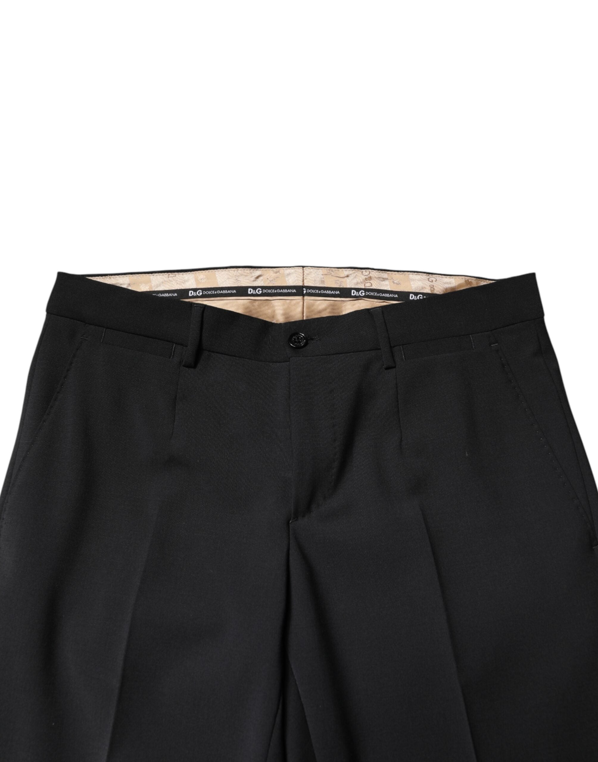 Dolce & Gabbana Black Wool Formal Dress Men Trouser Pants Dolce & Gabbana