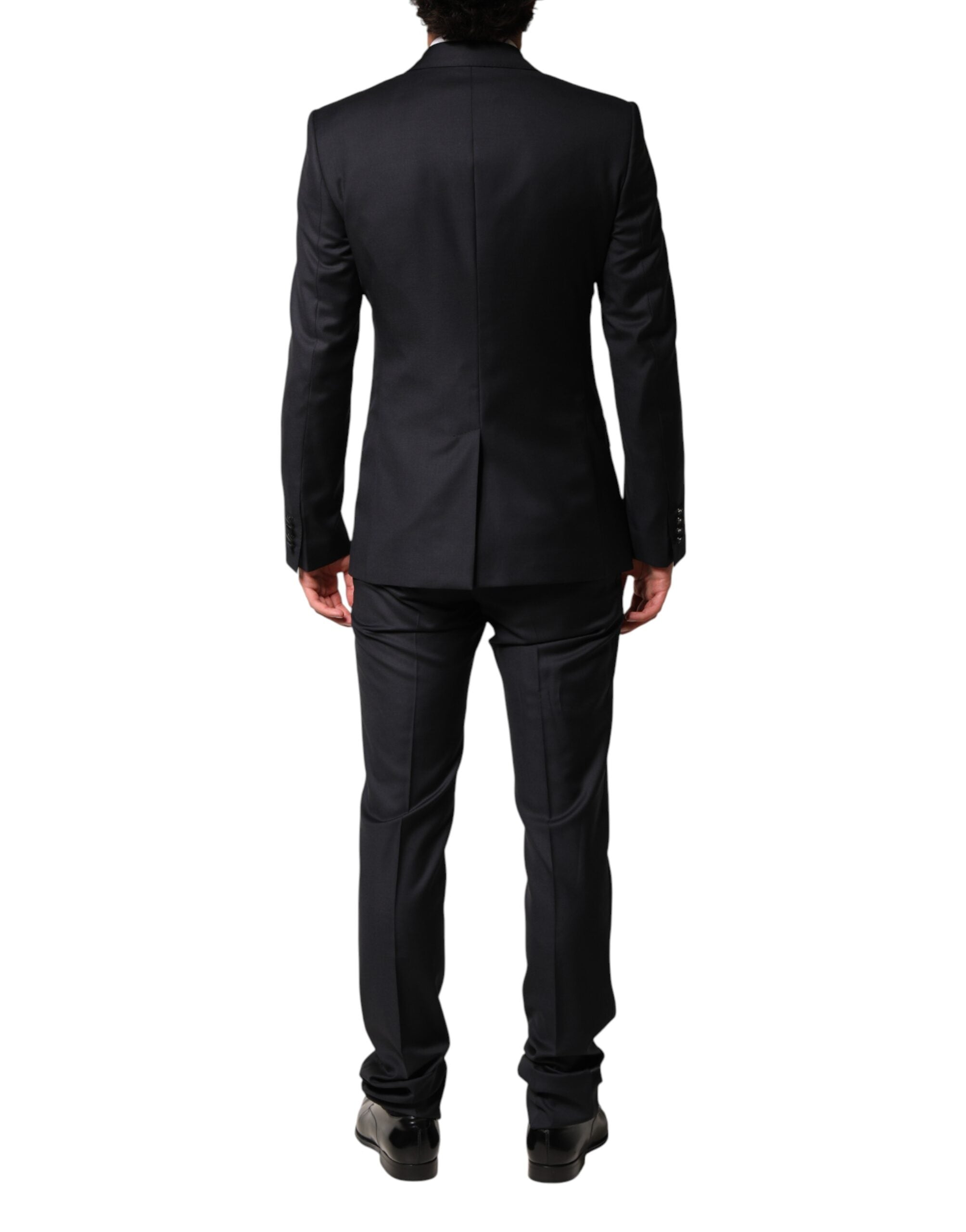Dolce & Gabbana Black Wool Single Breasted 3 Piece Men Suit Dolce & Gabbana