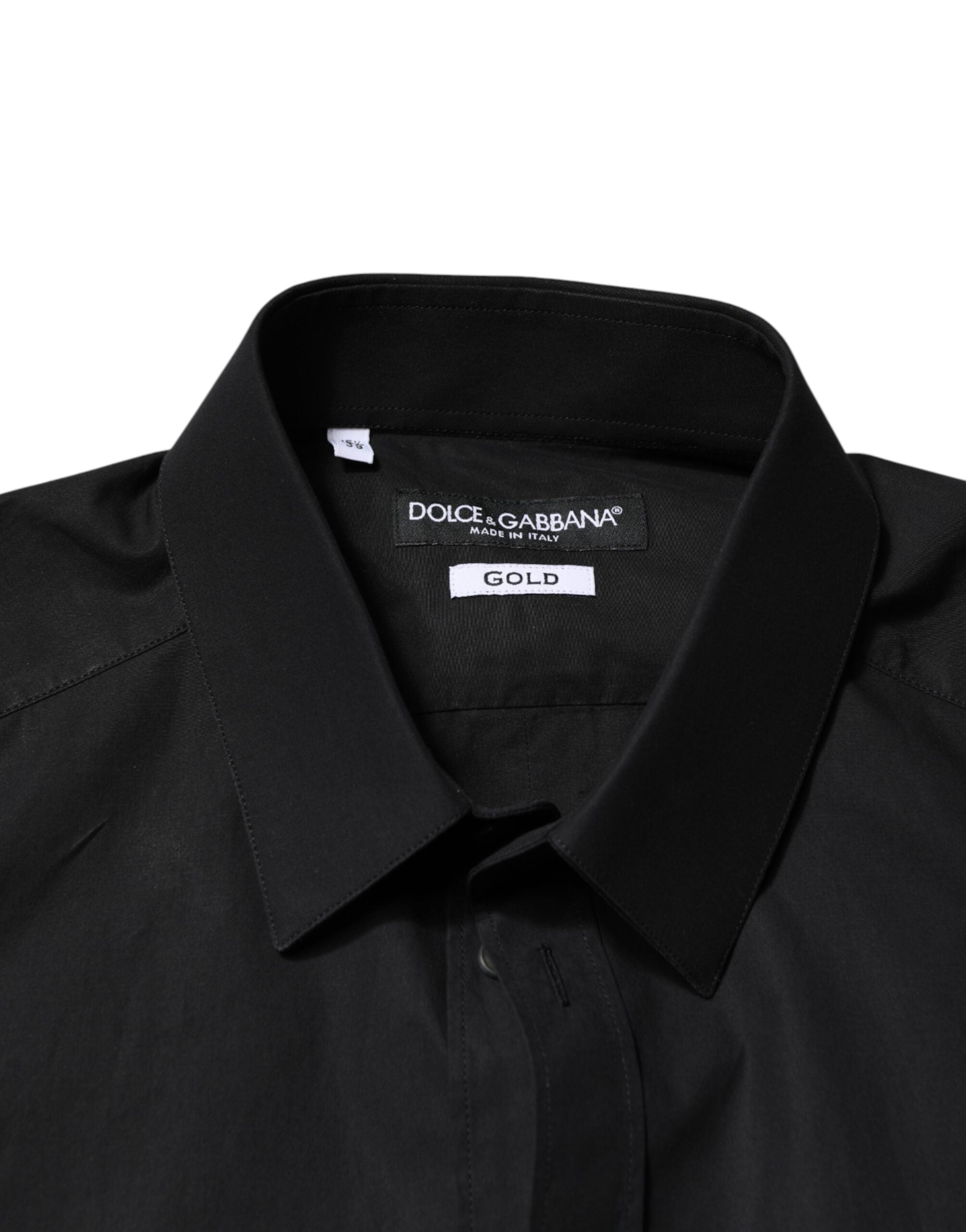 Dolce & Gabbana Black GOLD Cotton Men Dress Formal Shirt Dolce & Gabbana