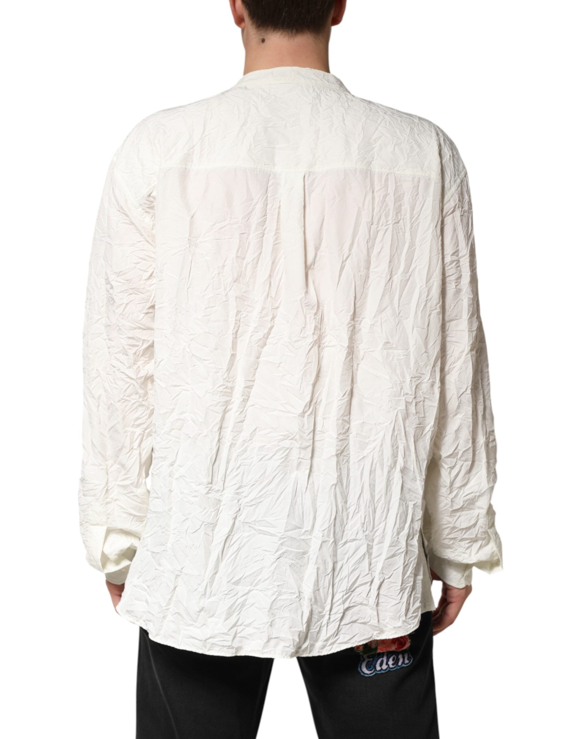 Dolce & Gabbana White Cotton Men Long Sleeves Men Shirt Dolce & Gabbana