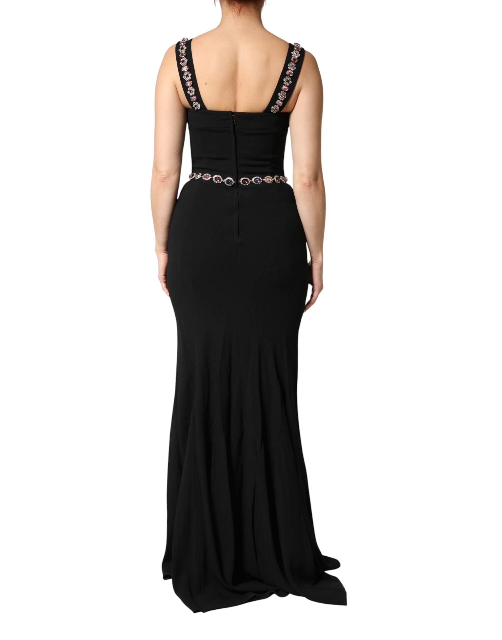 Dolce & Gabbana Black Embellished Sheath MermaidGown Dress Dolce & Gabbana