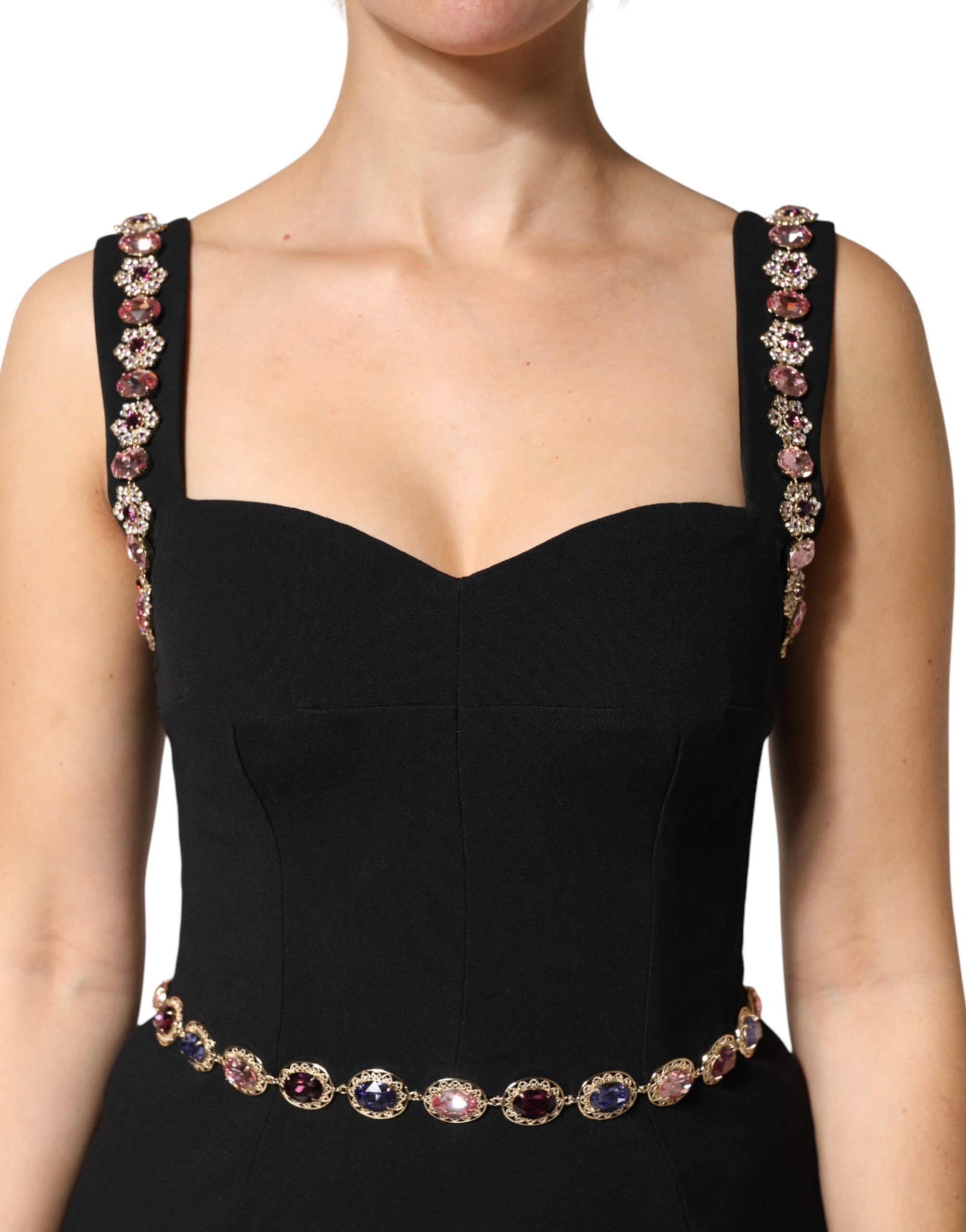 Dolce & Gabbana Black Embellished Sheath MermaidGown Dress Dolce & Gabbana