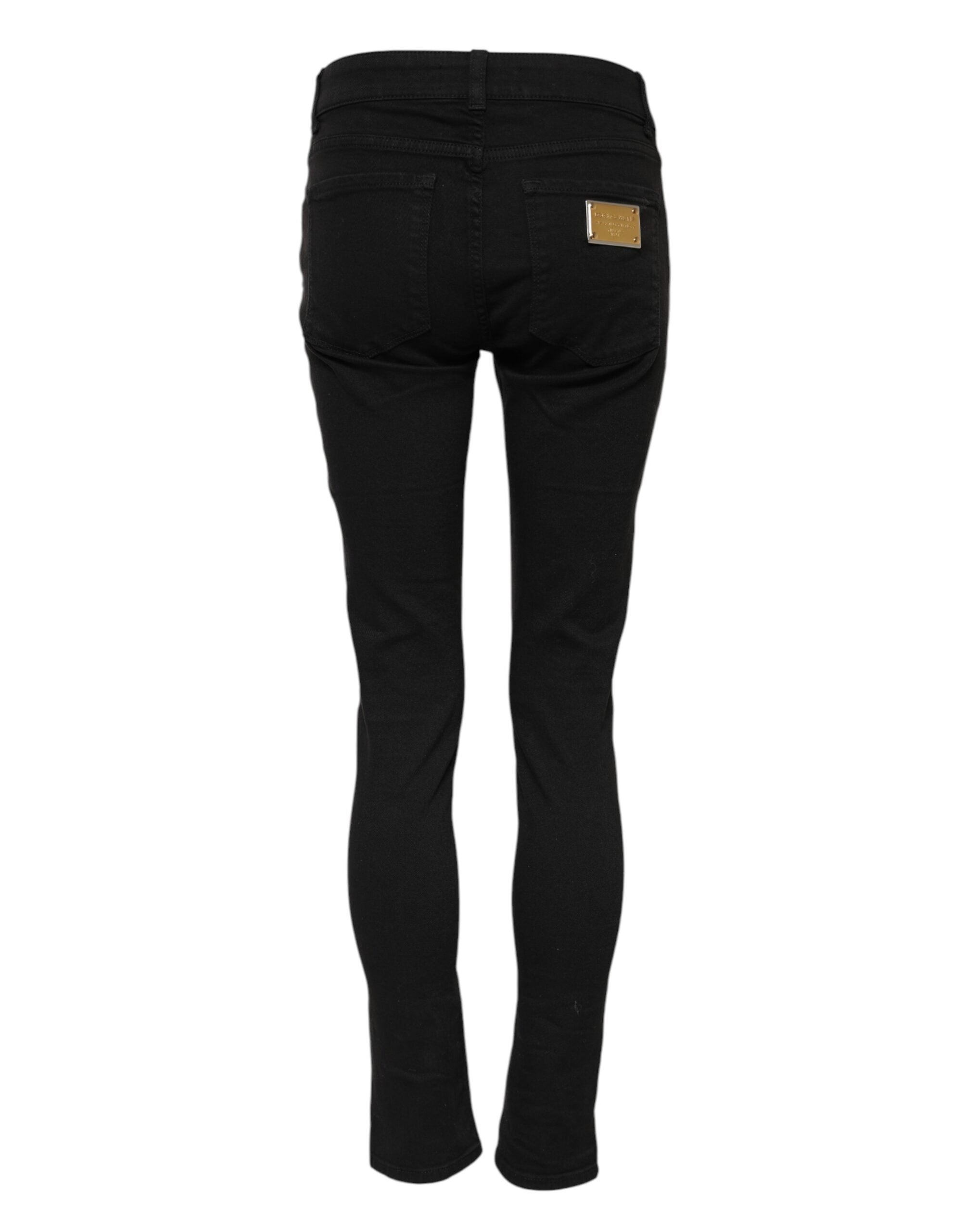 Dolce & Gabbana Black Cotton Casual Skinny Denim Jeans Dolce & Gabbana