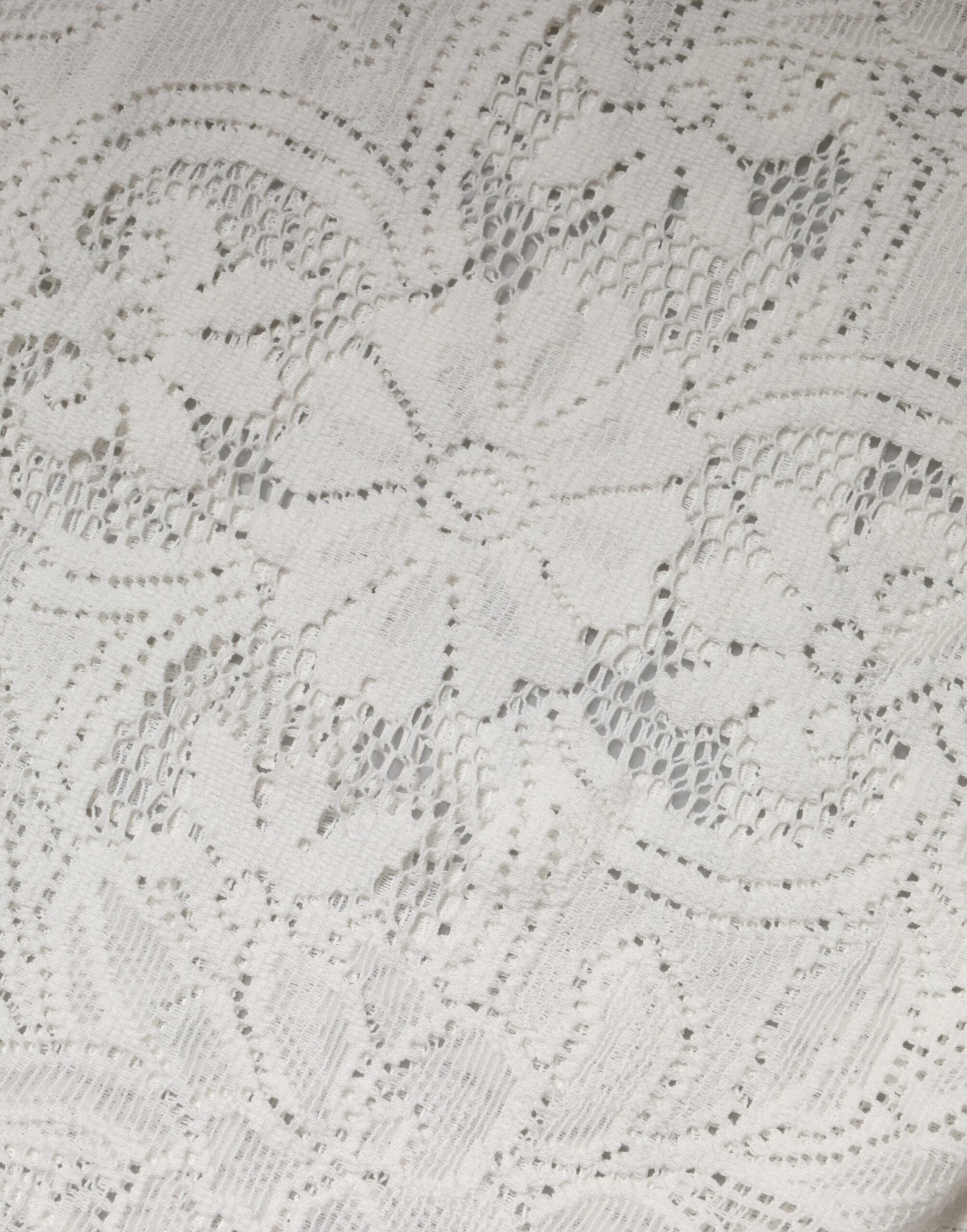 Dolce & Gabbana White Embroidery Lace Cotton Blouse Top Dolce & Gabbana