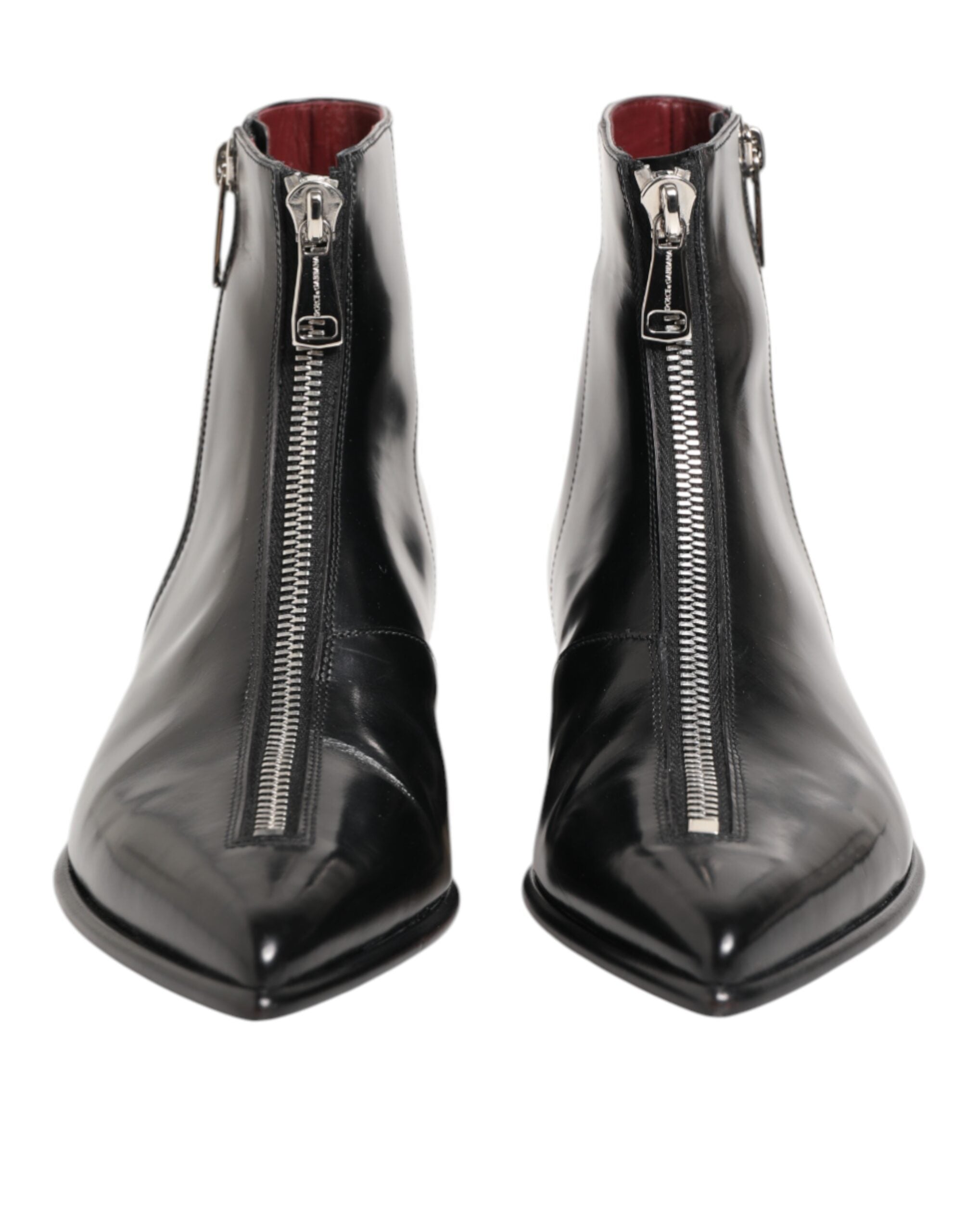 Dolce & Gabbana Black Leather Chelsea Short Ankle Boots Shoes Dolce & Gabbana