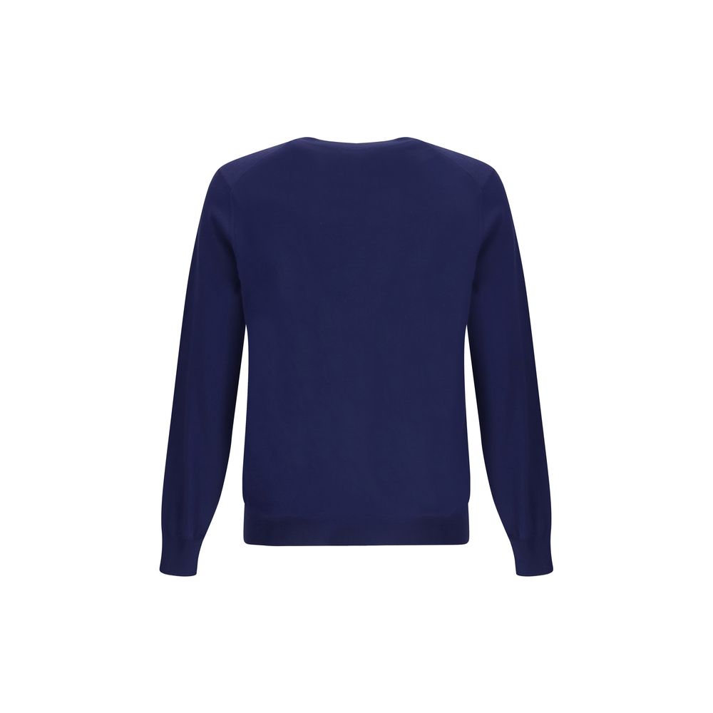 Brunello Cucinelli Blue Wool Oves Aries Sweatshirt Brunello Cucinelli