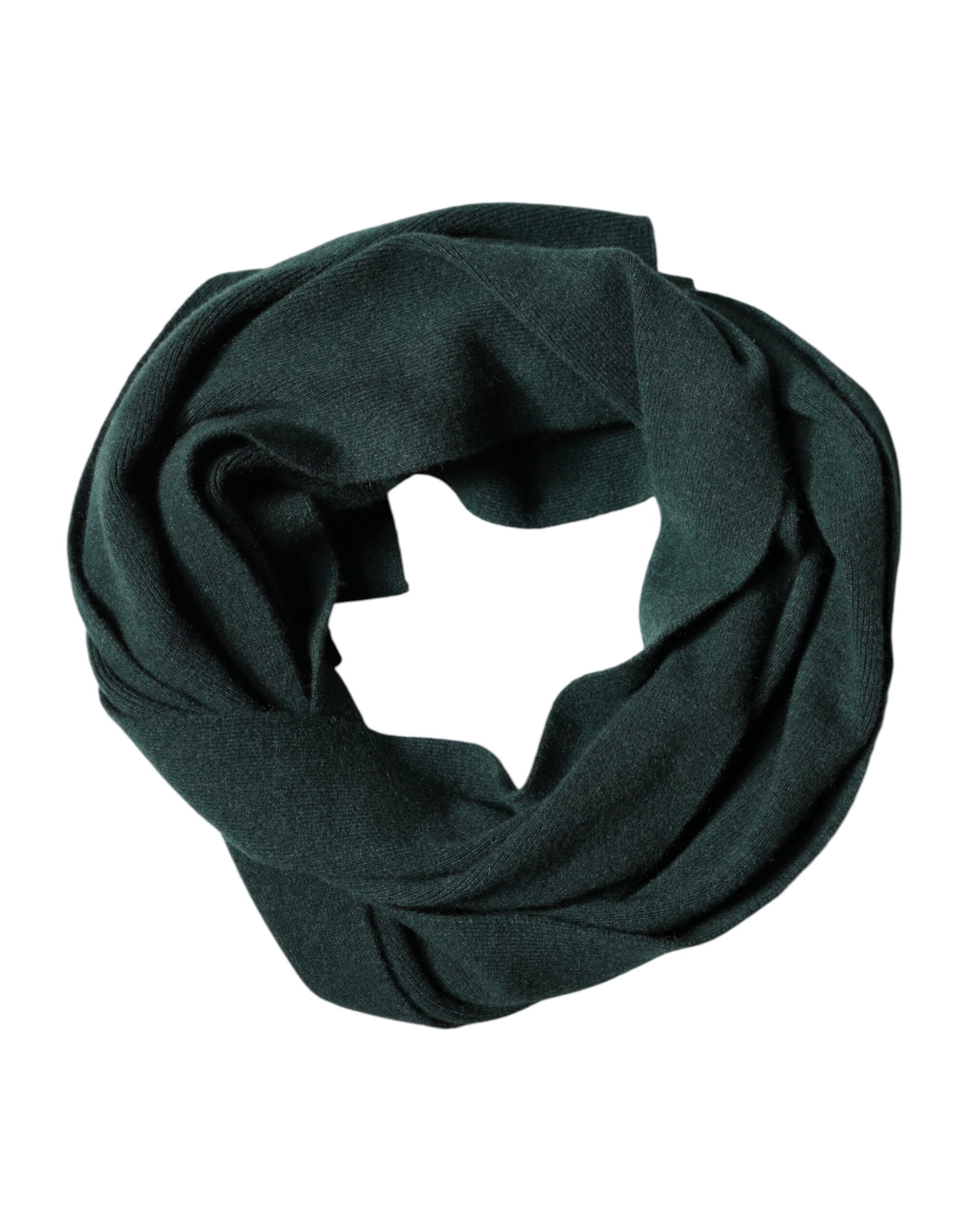 Dolce & Gabbana Green Cashmere Knitted Neck Wrap Shawl Scarf Dolce & Gabbana