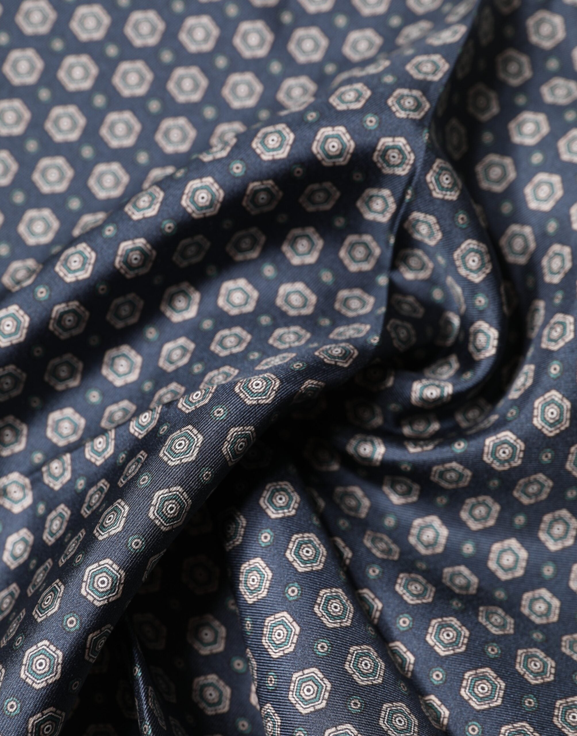 Dolce & Gabbana Blue Patterned Silk Square Handkerchief Scarf Dolce & Gabbana