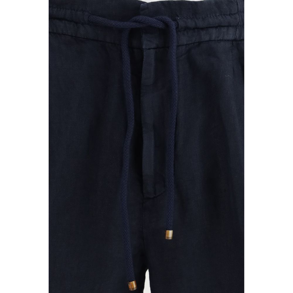 Brunello Cucinelli Blue Linen Bermuda Shorts Brunello Cucinelli