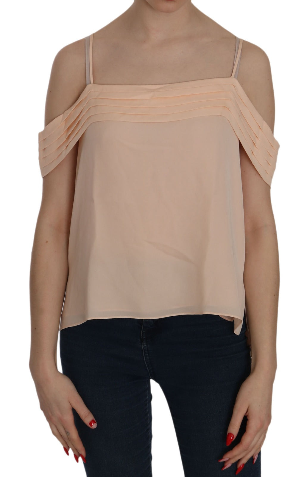 Alexander Wang Orange Off Shoulder Strap Square Neck Top Blouse Alexander Wang