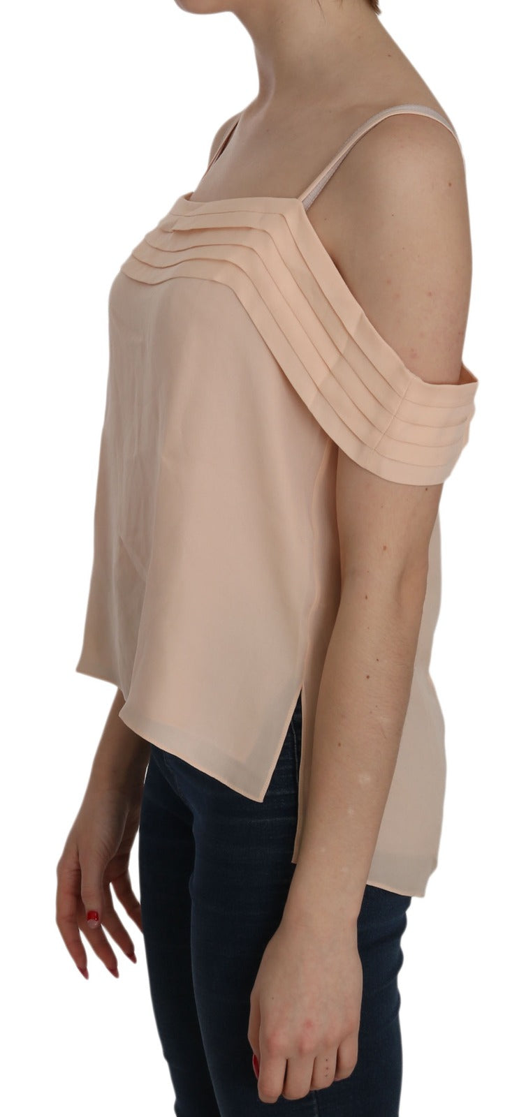 Alexander Wang Orange Off Shoulder Strap Square Neck Top Blouse Alexander Wang