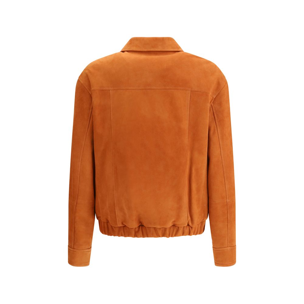 Brunello Cucinelli Multicolor Calf Leather Bos Taurus Leather Jacket Brunello Cucinelli