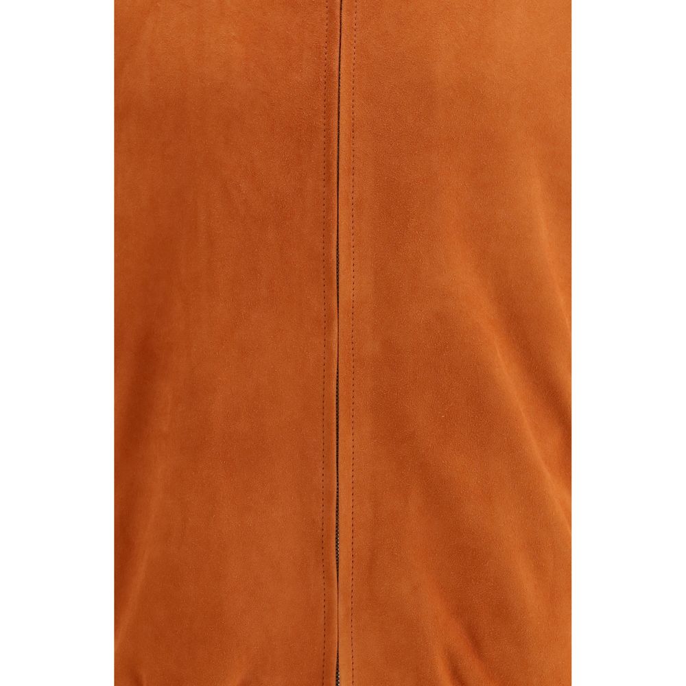 Brunello Cucinelli Multicolor Calf Leather Bos Taurus Leather Jacket Brunello Cucinelli