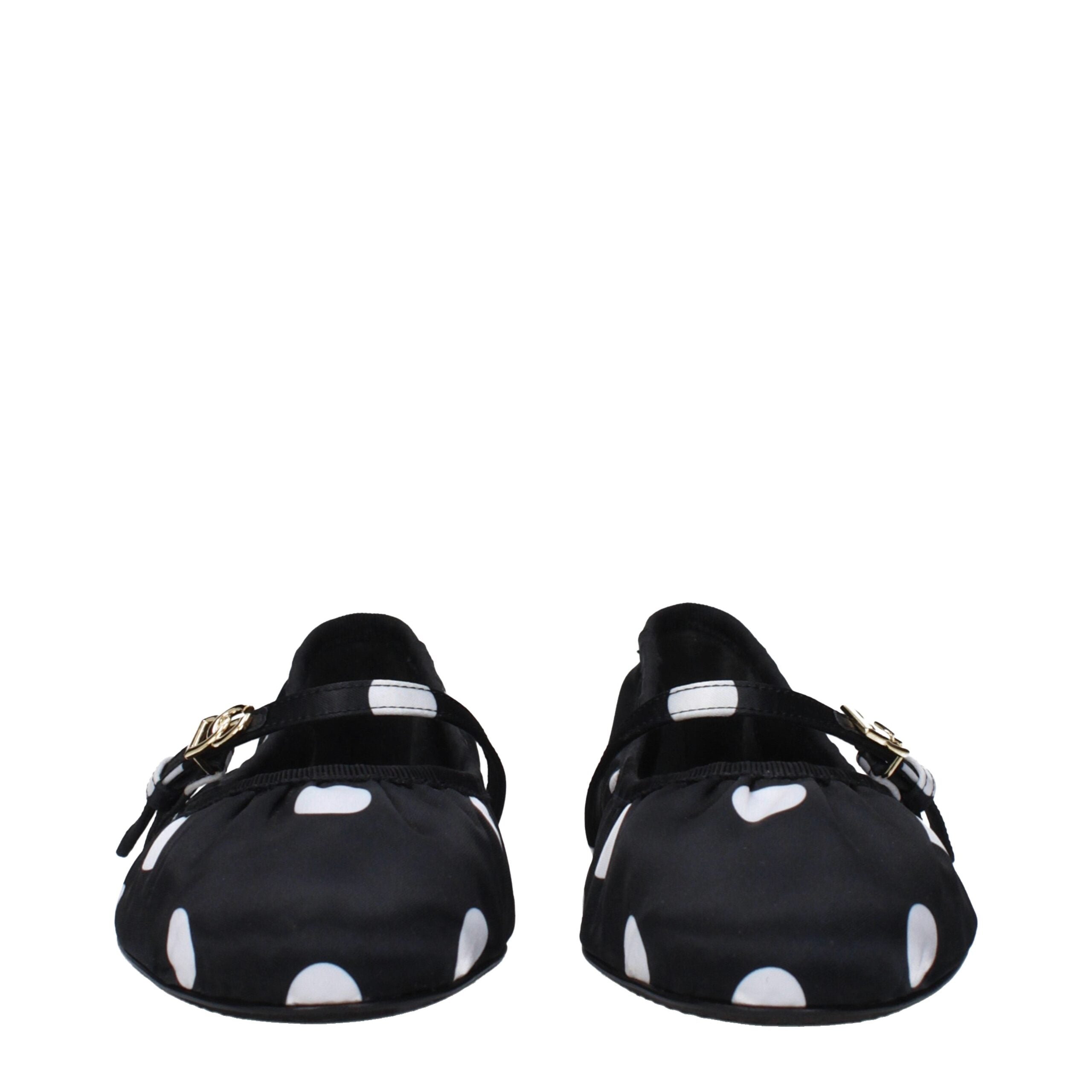 Dolce & Gabbana Black Fabric Ballet Flats Dolce & Gabbana