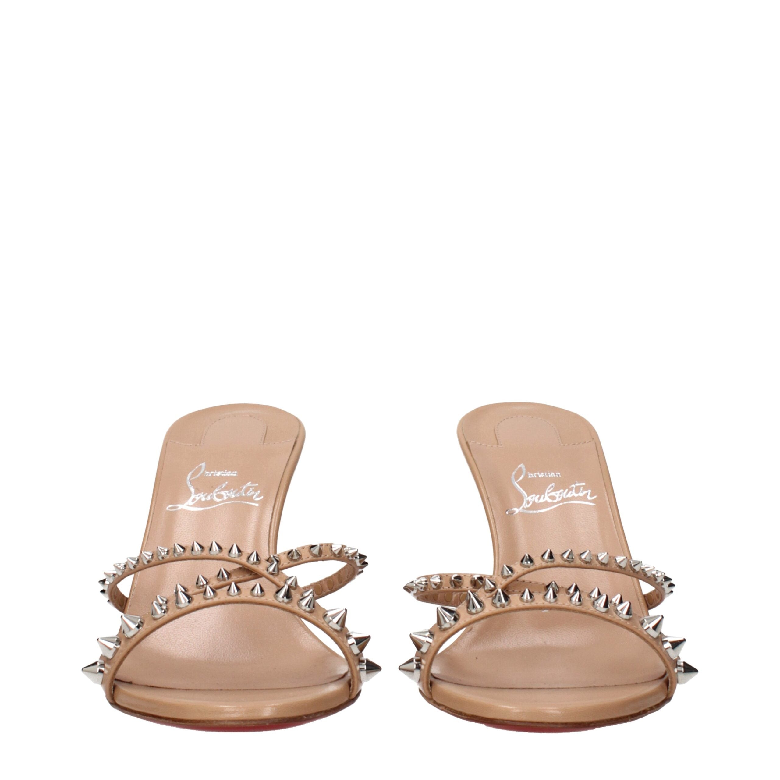 Christian Louboutin Pink Leather Stiletto Heel Sandals Christian Louboutin