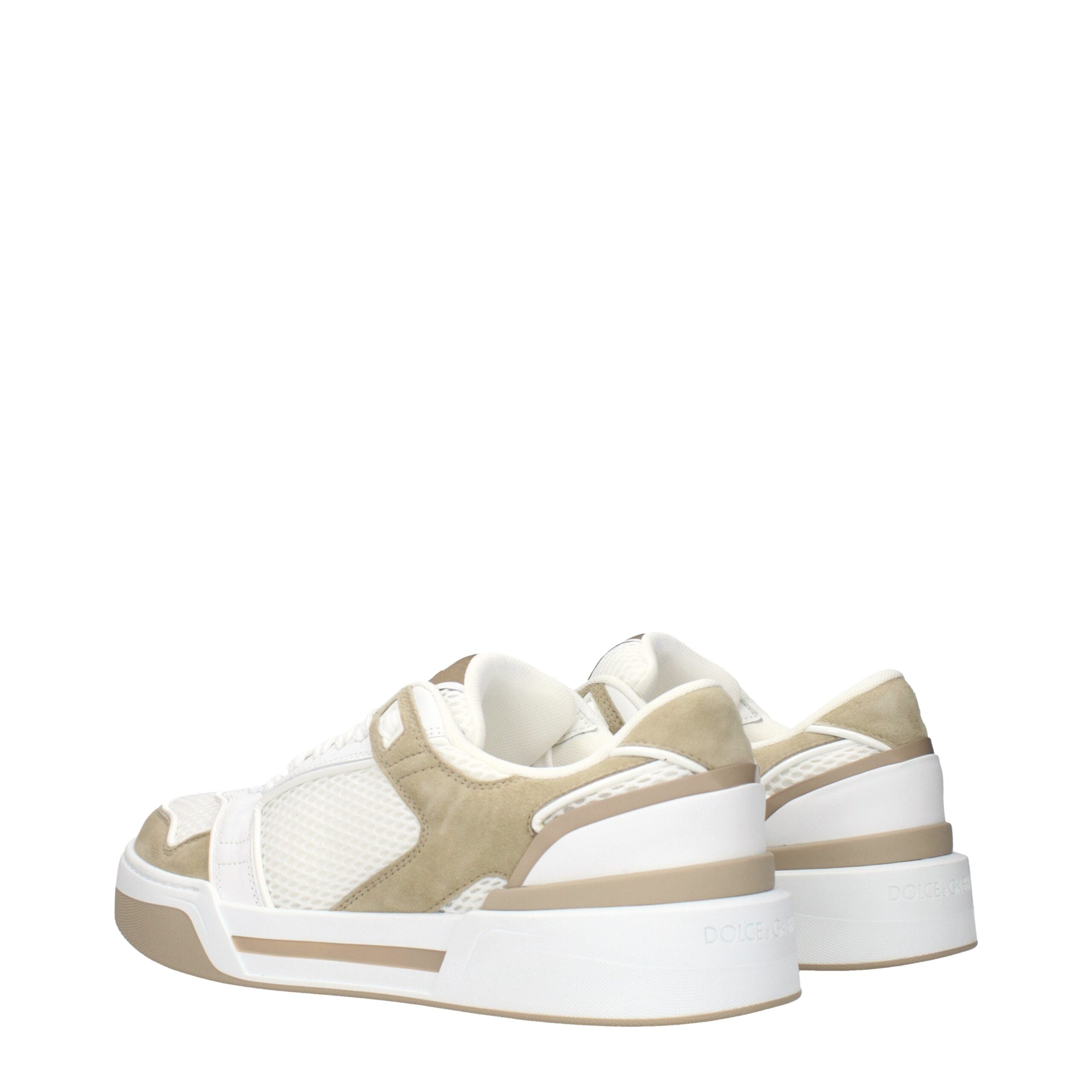 Dolce & Gabbana White Fabric Low Top Sneakers Dolce & Gabbana