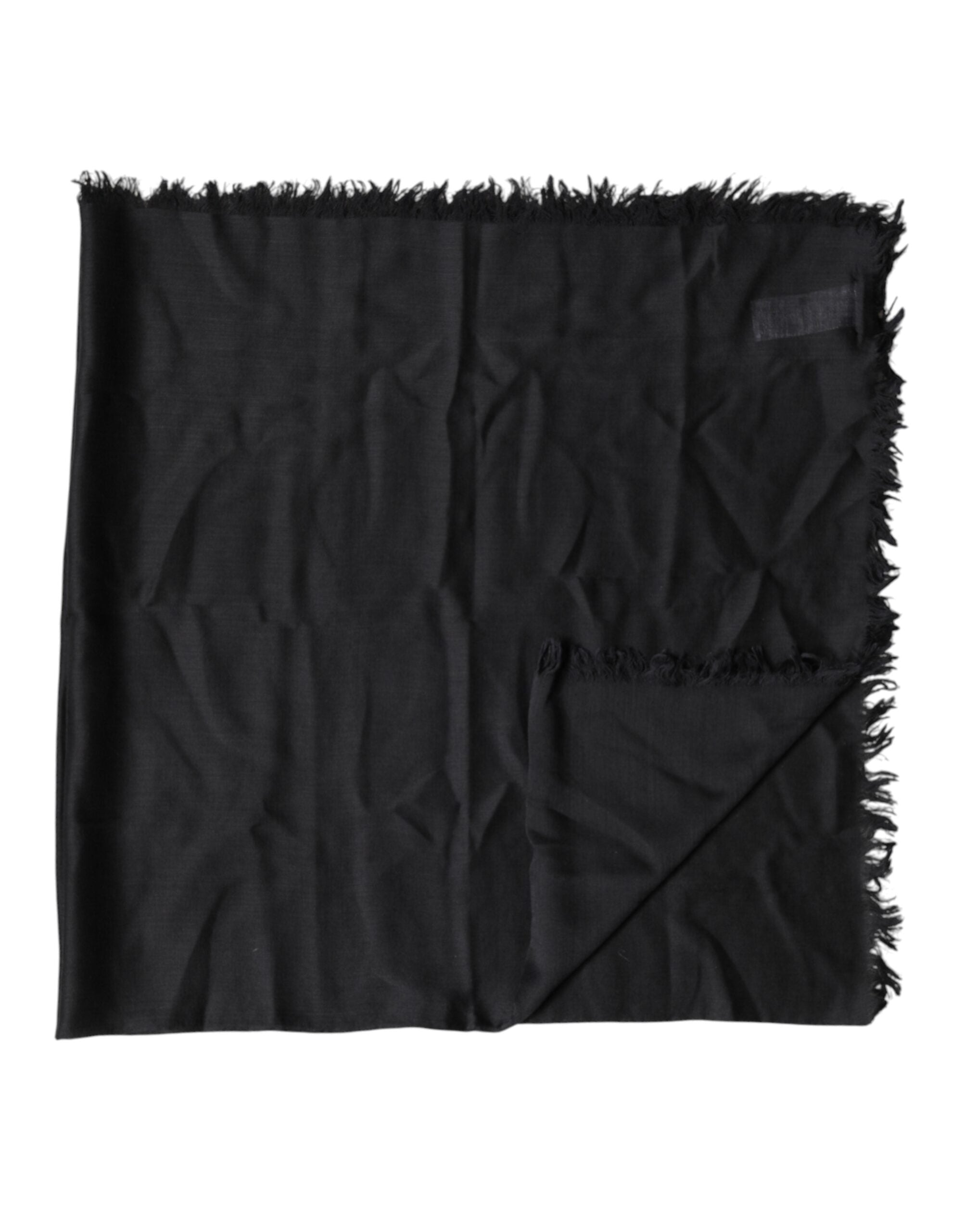 Dolce & Gabbana Black Lace Stole Neck Wrap Shawl Scarf Dolce & Gabbana