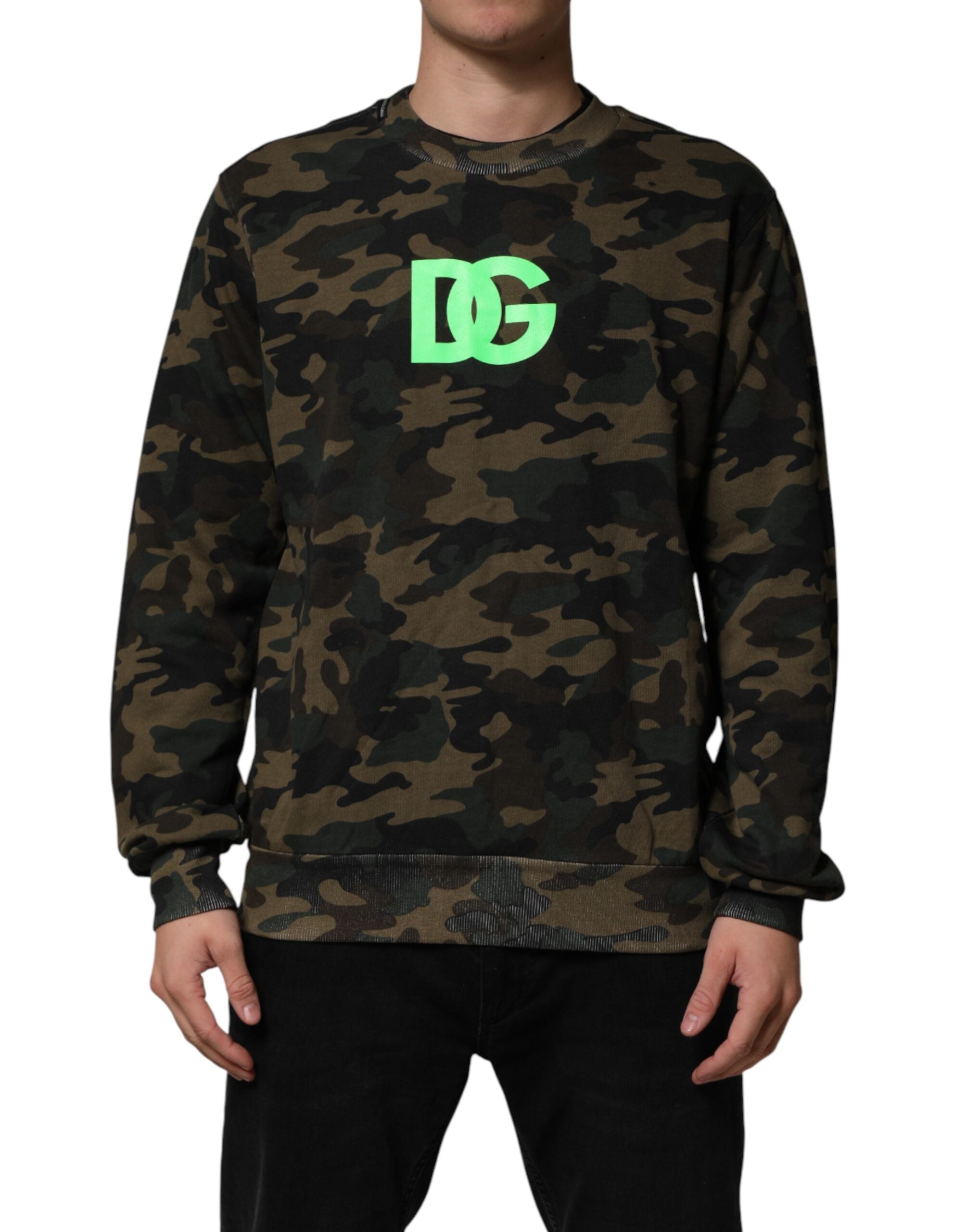 Dolce & Gabbana Multicolor Camouflage Men Sweatshirt  Sweater Dolce & Gabbana