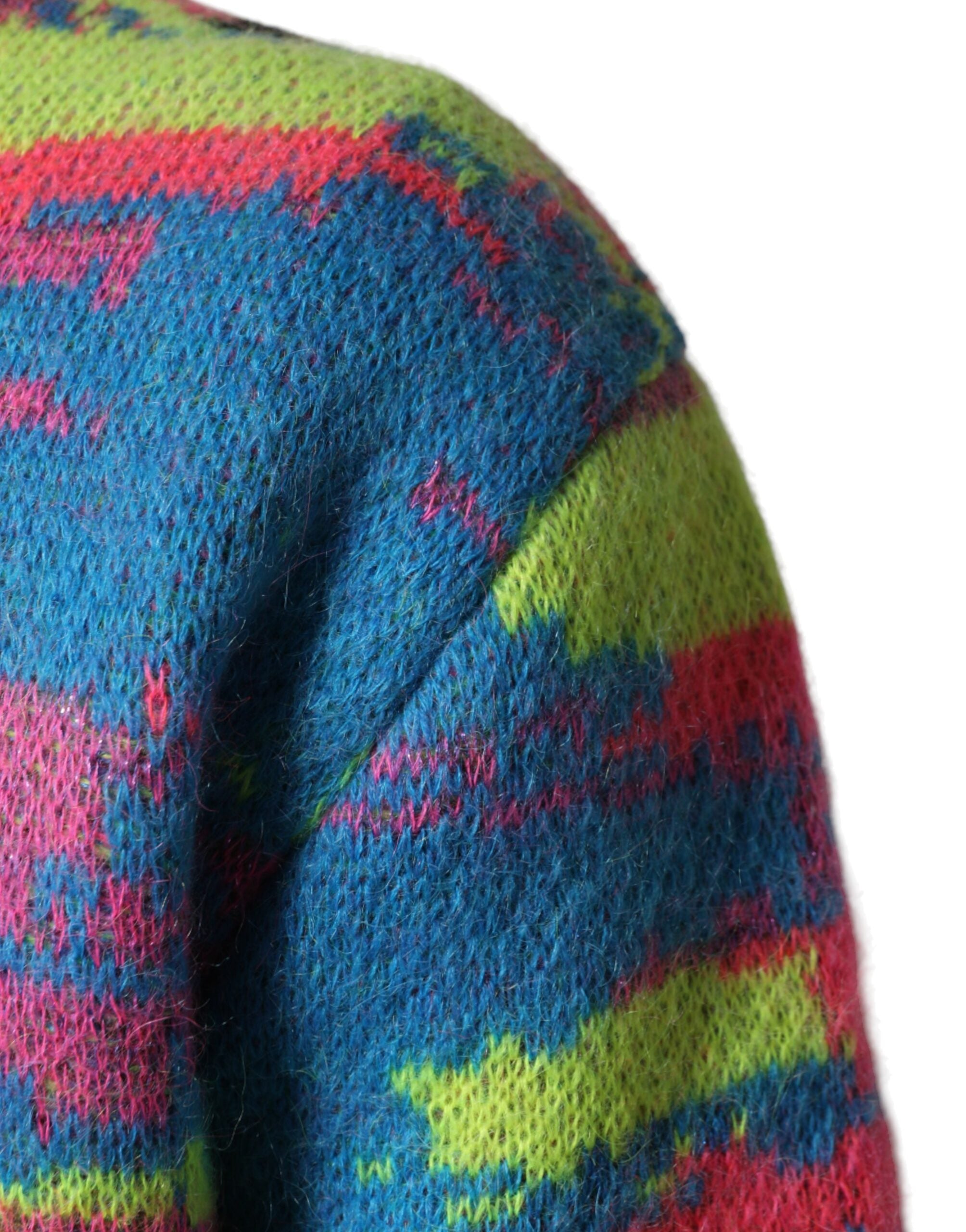 Dolce & Gabbana Multicolor Men Crew Neck Pullover Sweater Dolce & Gabbana