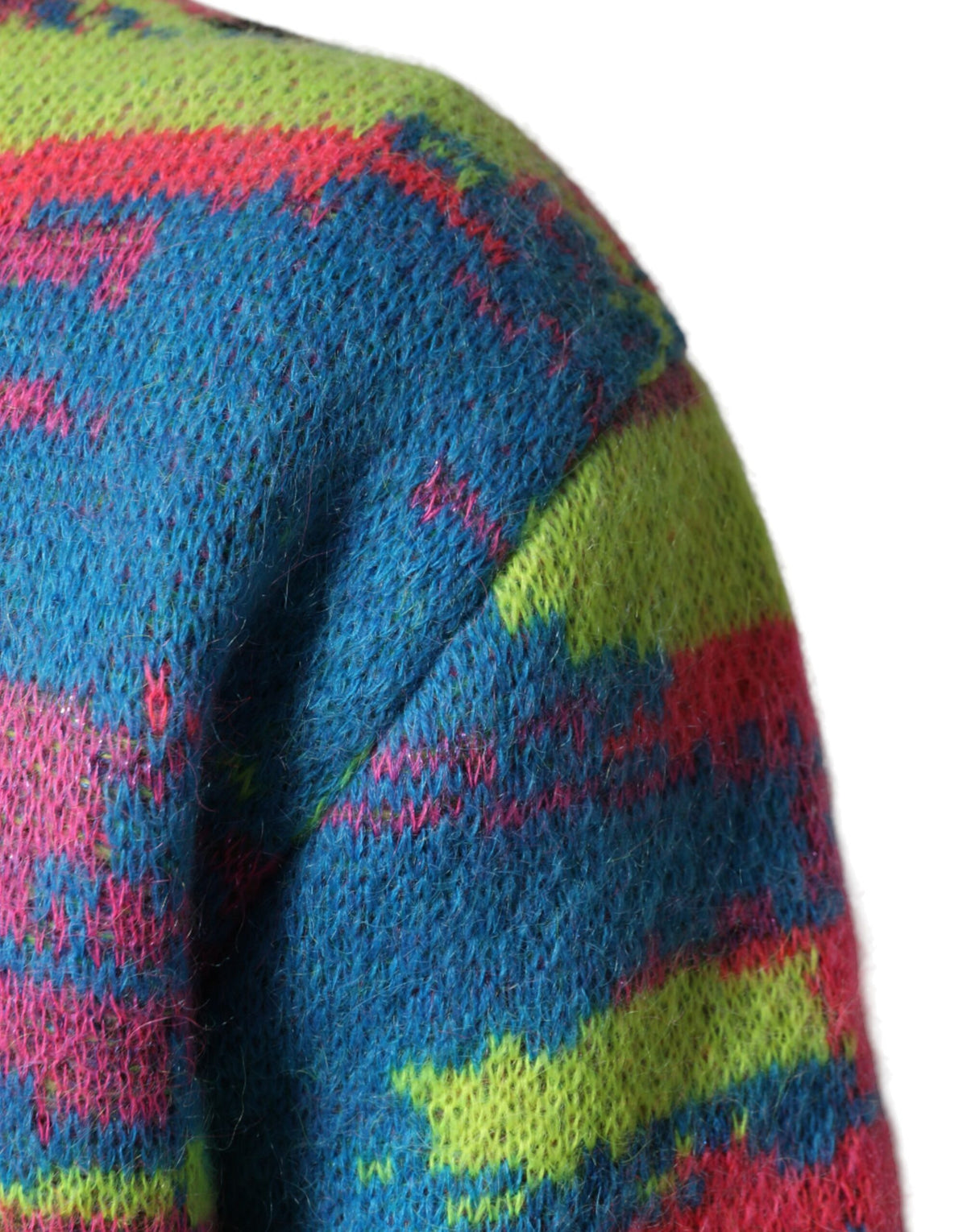 Dolce & Gabbana Multicolor Men Crew Neck Pullover Sweater