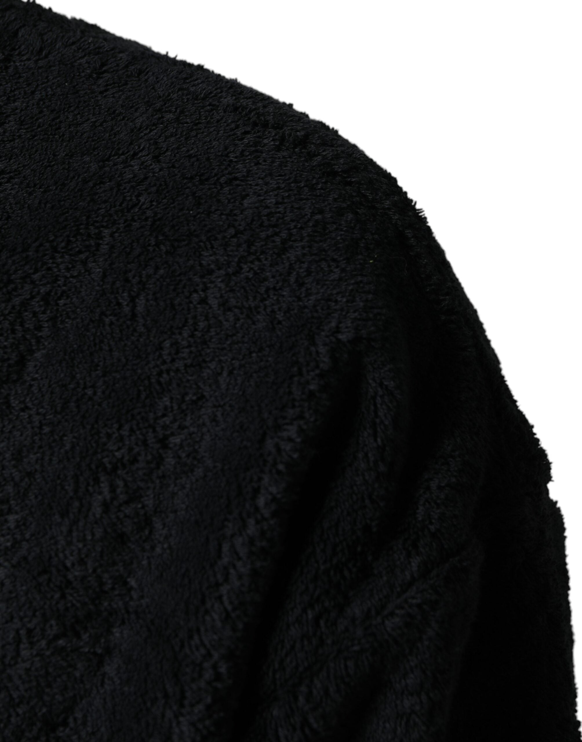 Dolce & Gabbana Black Cotton V-Neck Men Sweatshirt Sweater Dolce & Gabbana