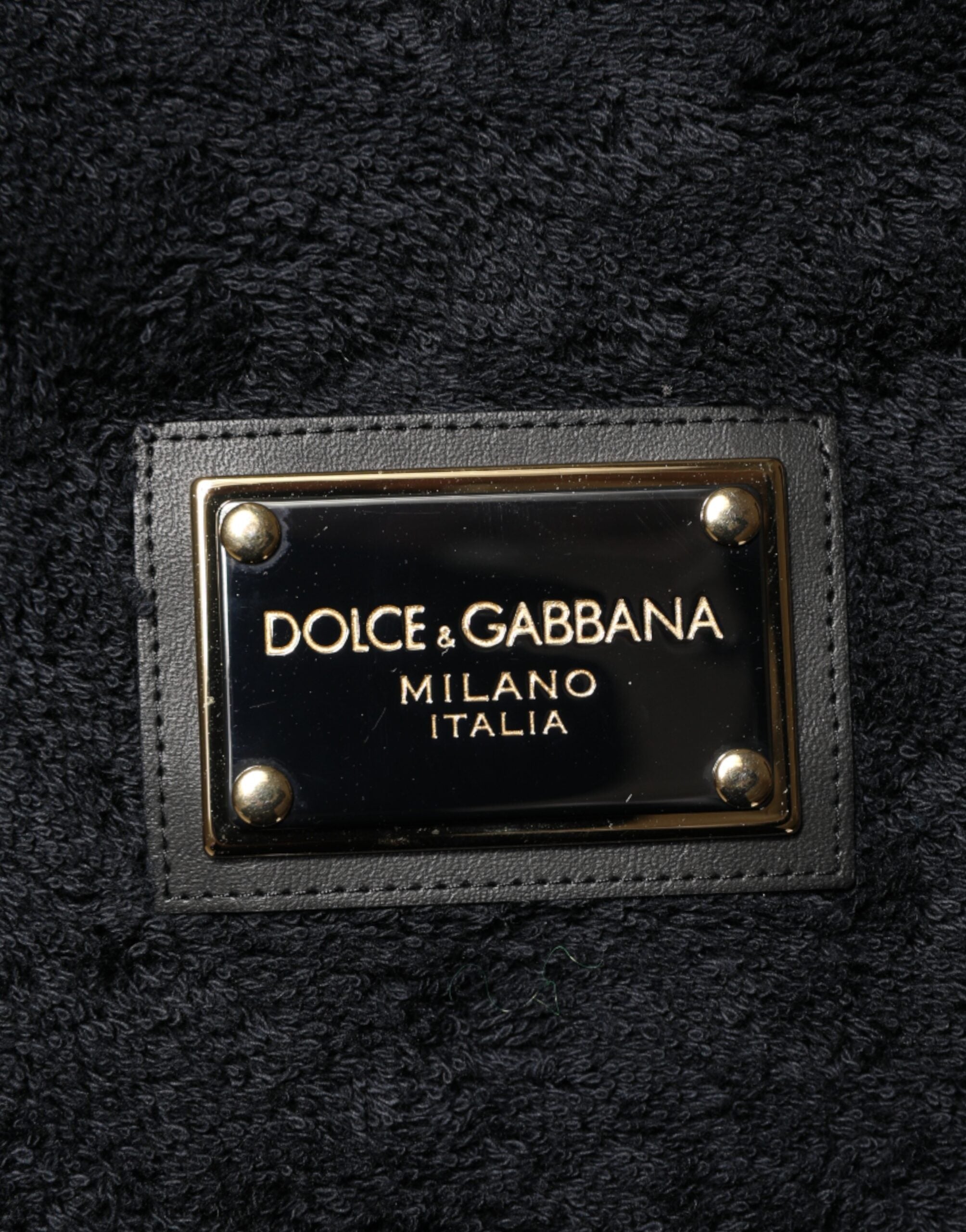 Dolce & Gabbana Black Cotton V-Neck Men Sweatshirt Sweater Dolce & Gabbana