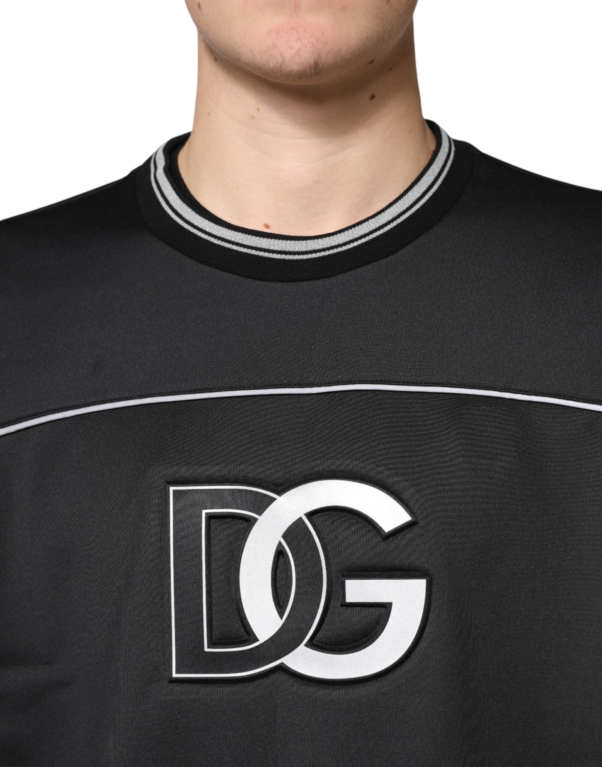 Dolce & Gabbana Black DG Logo Crew Neck Sweatshirt Sweater Dolce & Gabbana