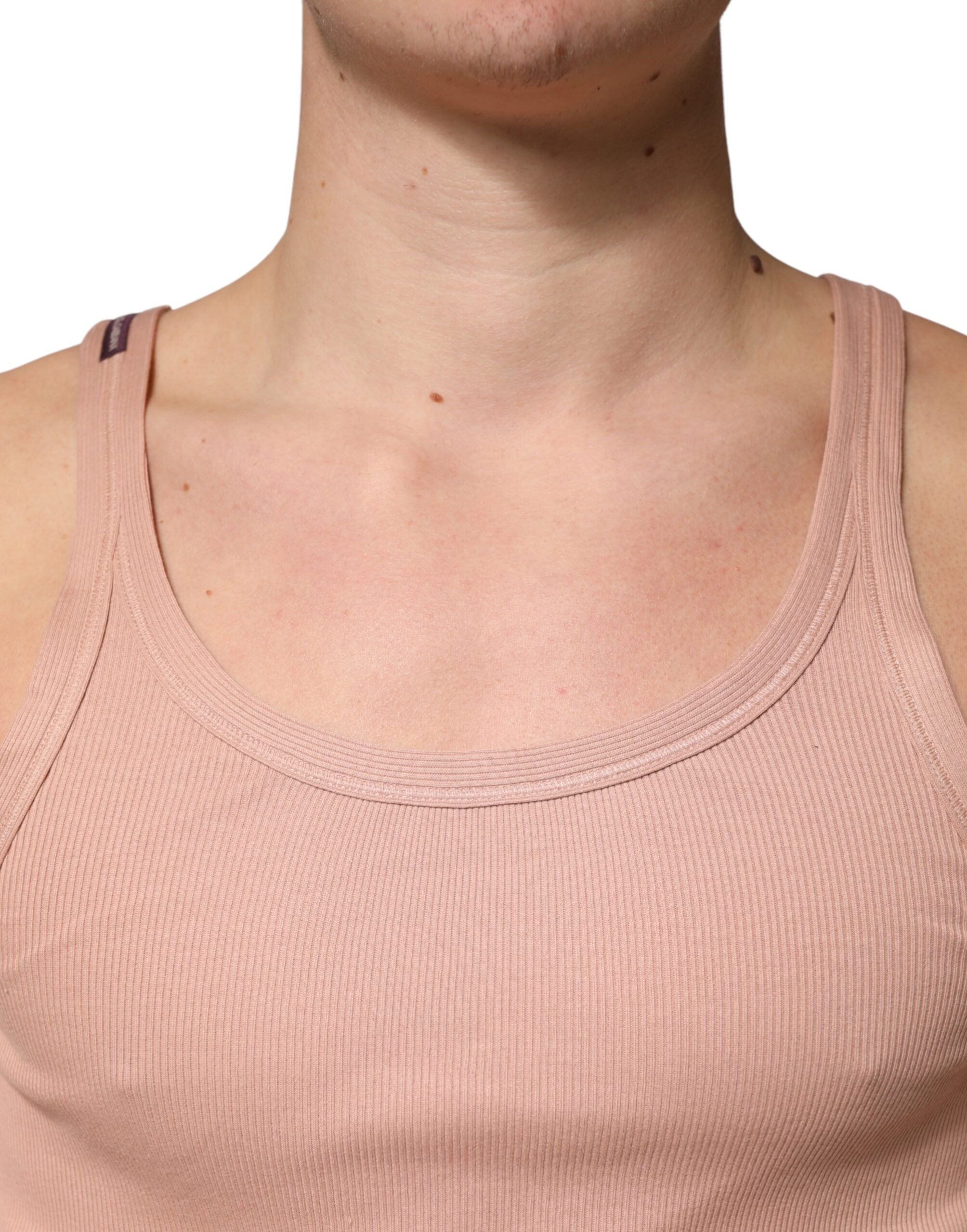 Dolce & Gabbana Pink Sleeveless Round Neck Tank Top  T-shirt Dolce & Gabbana