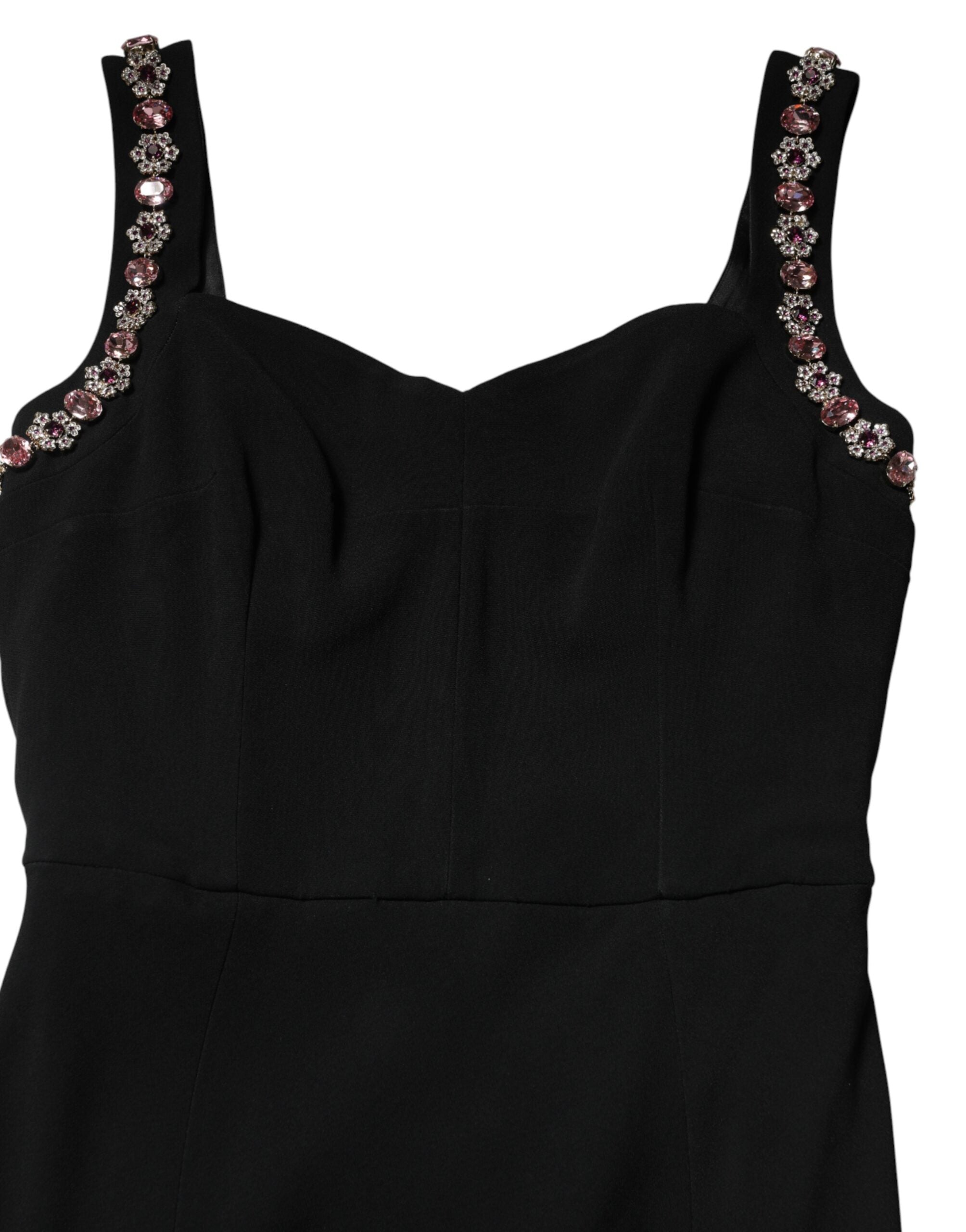 Dolce & Gabbana Black Embellished Bodycon Long Gown Dress Dolce & Gabbana